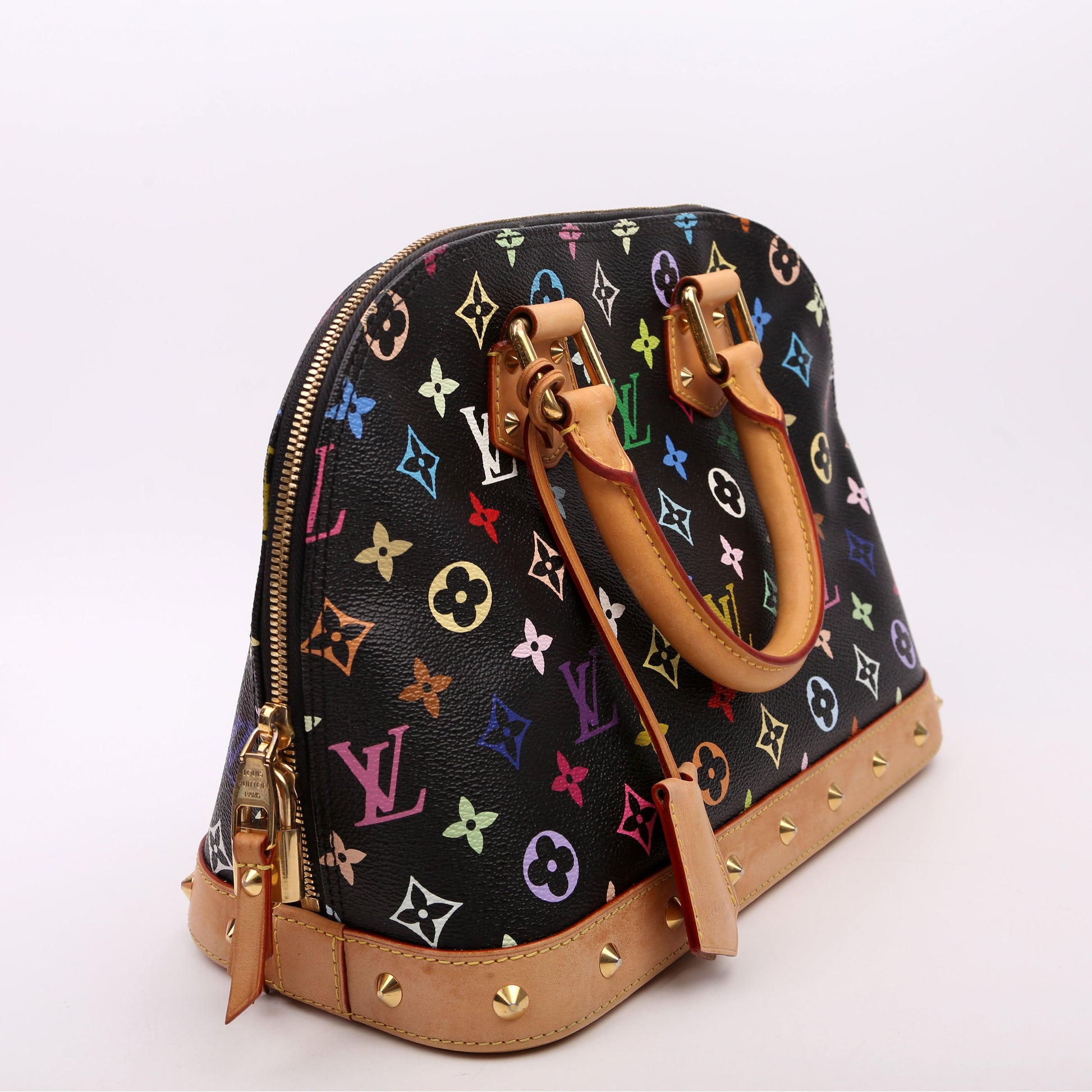 Louis Vuitton Alma PM Monogram Black Multicolor Handbag