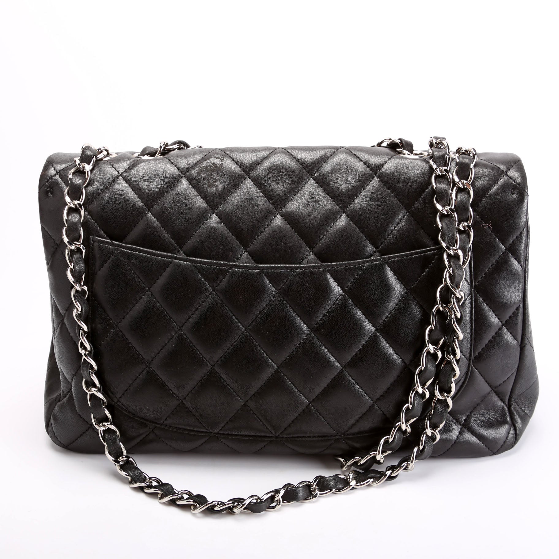 Chanel Classic Flap Jumbo Lambskin 10-13M Black Handbag