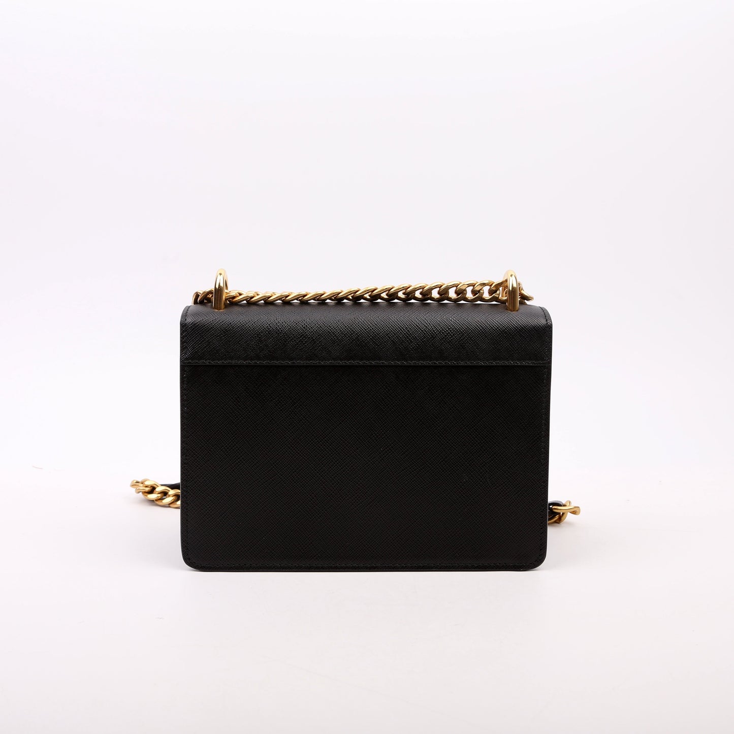 Prada Saffiano Crossbody Bag Black Chain
