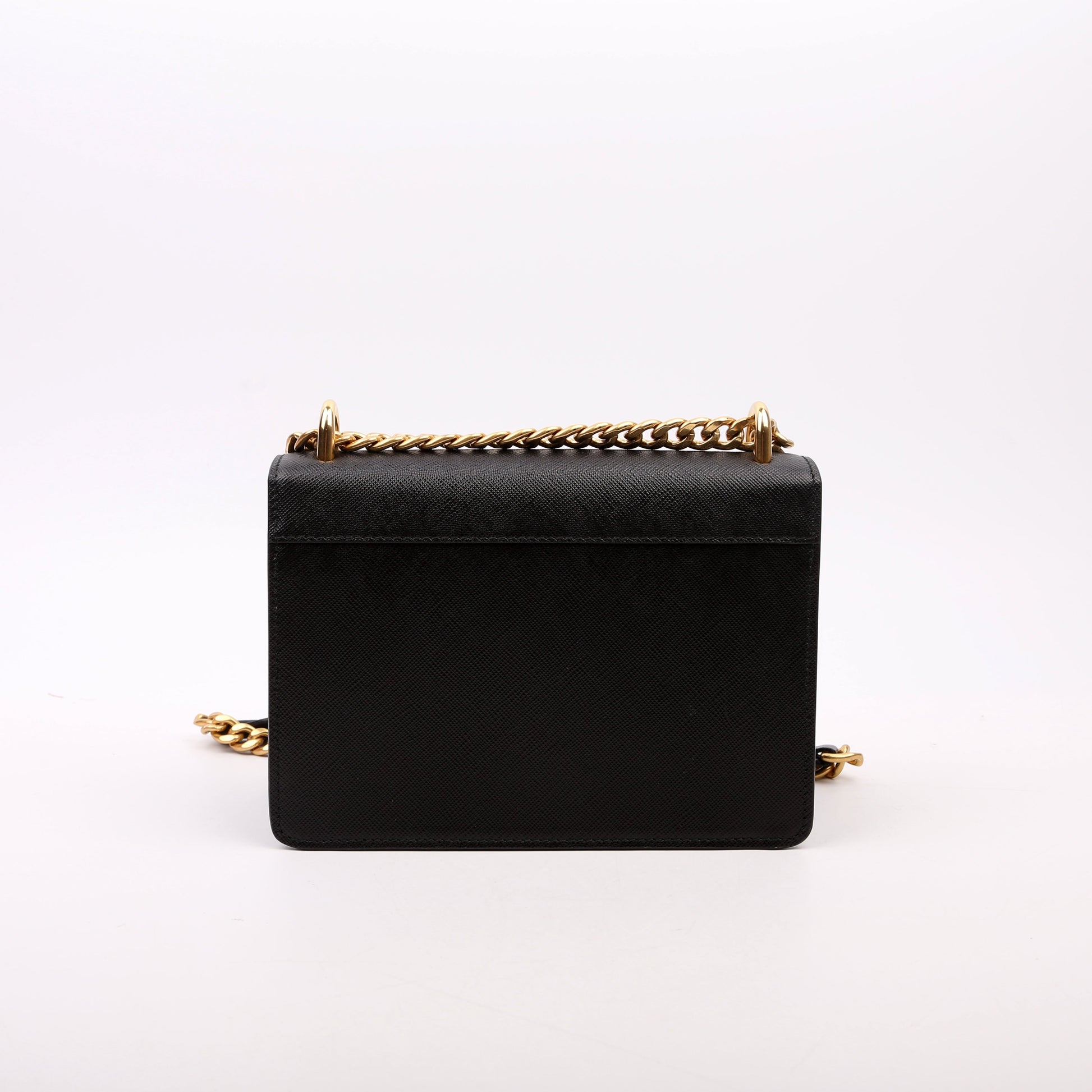 Prada Saffiano Crossbody Bag Black Chain