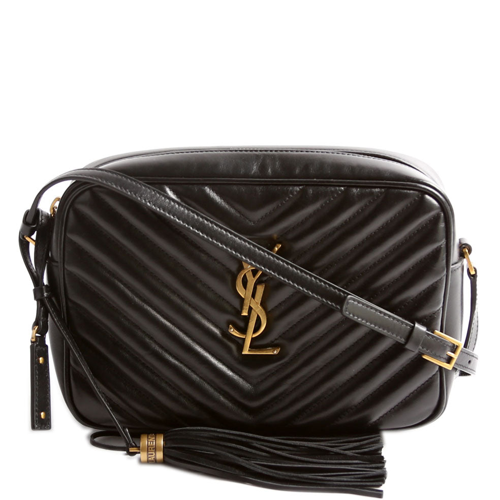 YSL Saint Laurent Lou Camera Bag Quilted Black Travel Bag