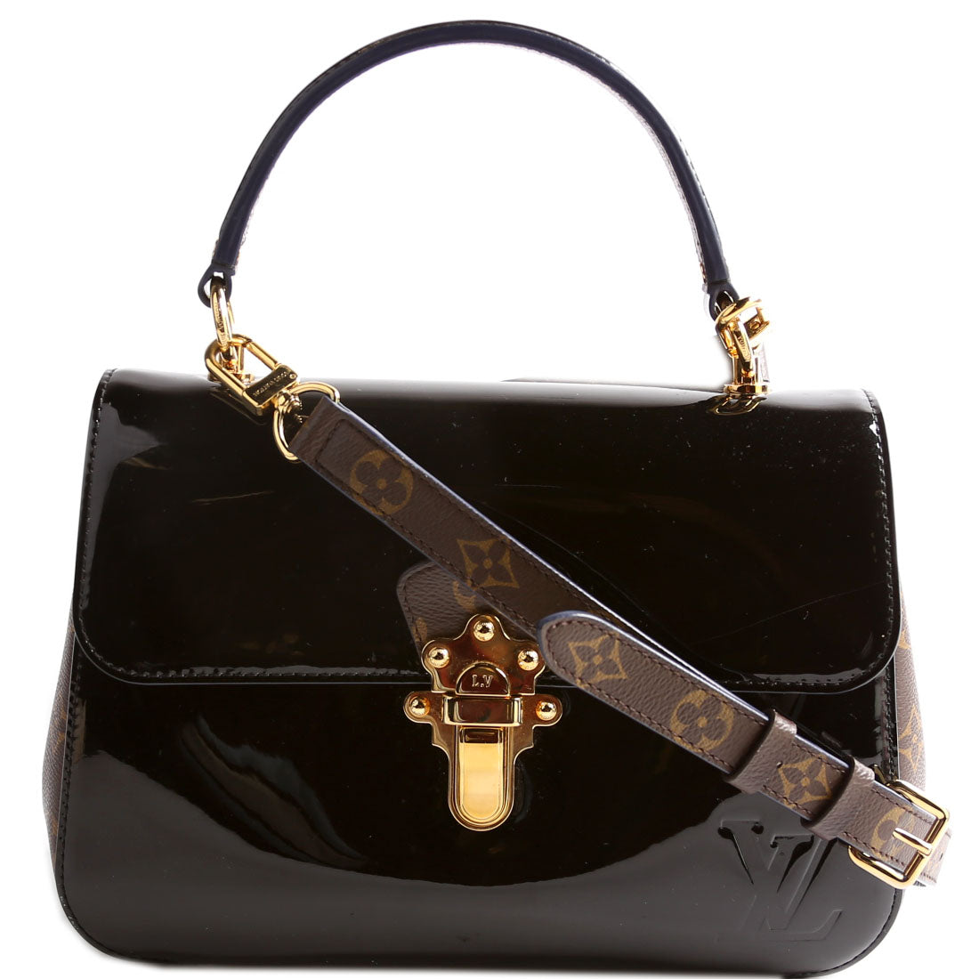Louis Vuitton Cherrywood PM Patent Monogram Handbag