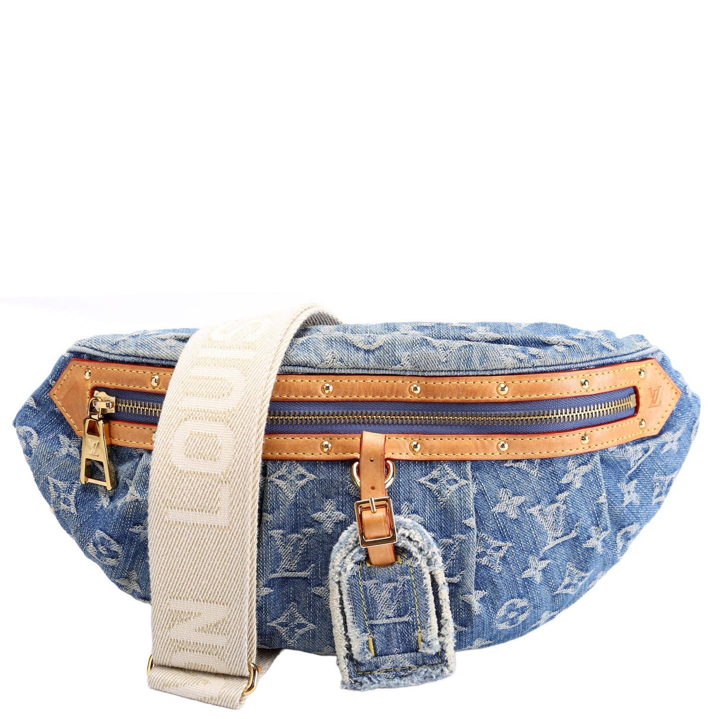 Louis Vuitton High Rise Bumbag Denim Monogram Handbag