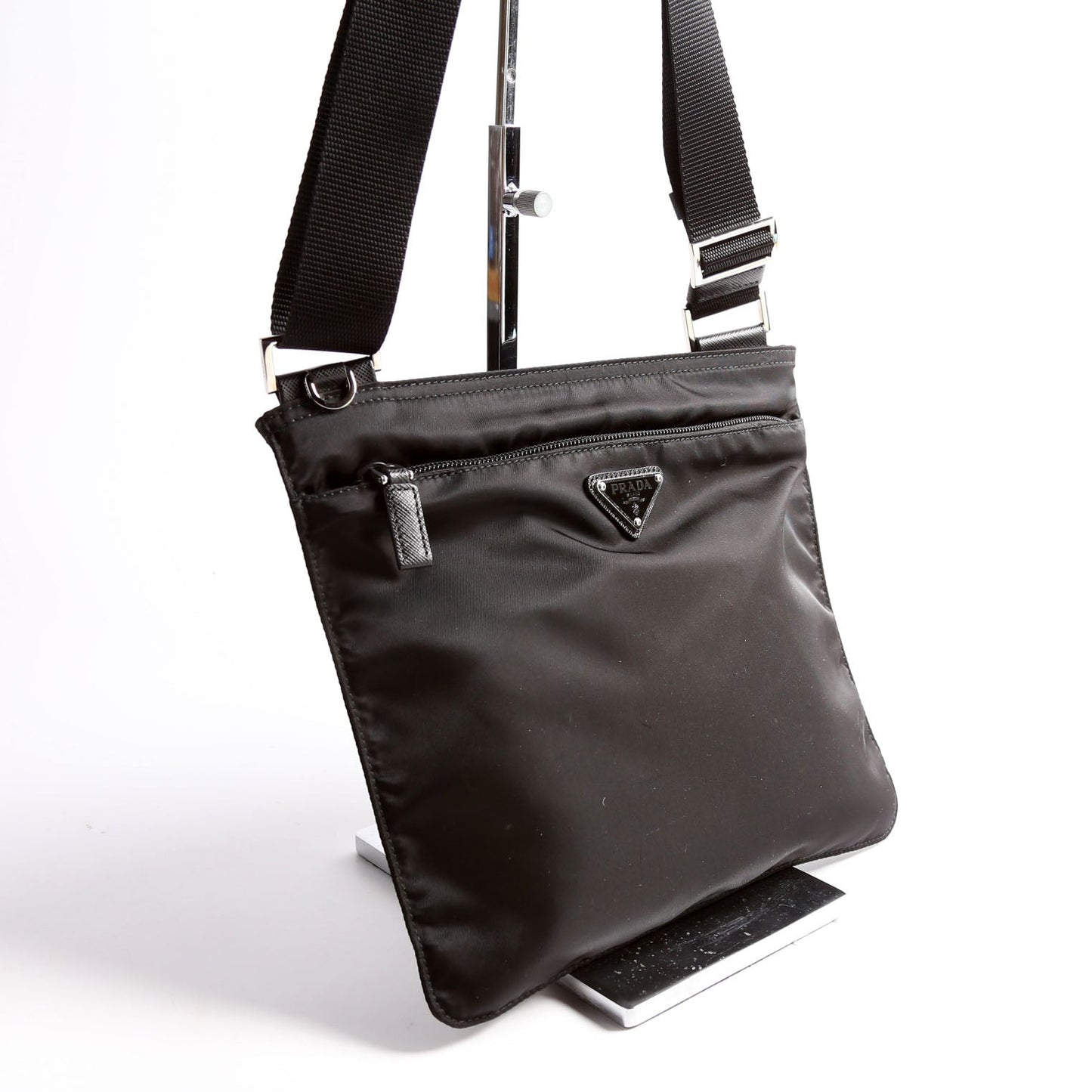 Prada Re Saffiano Shoulder Bag Nylon Black