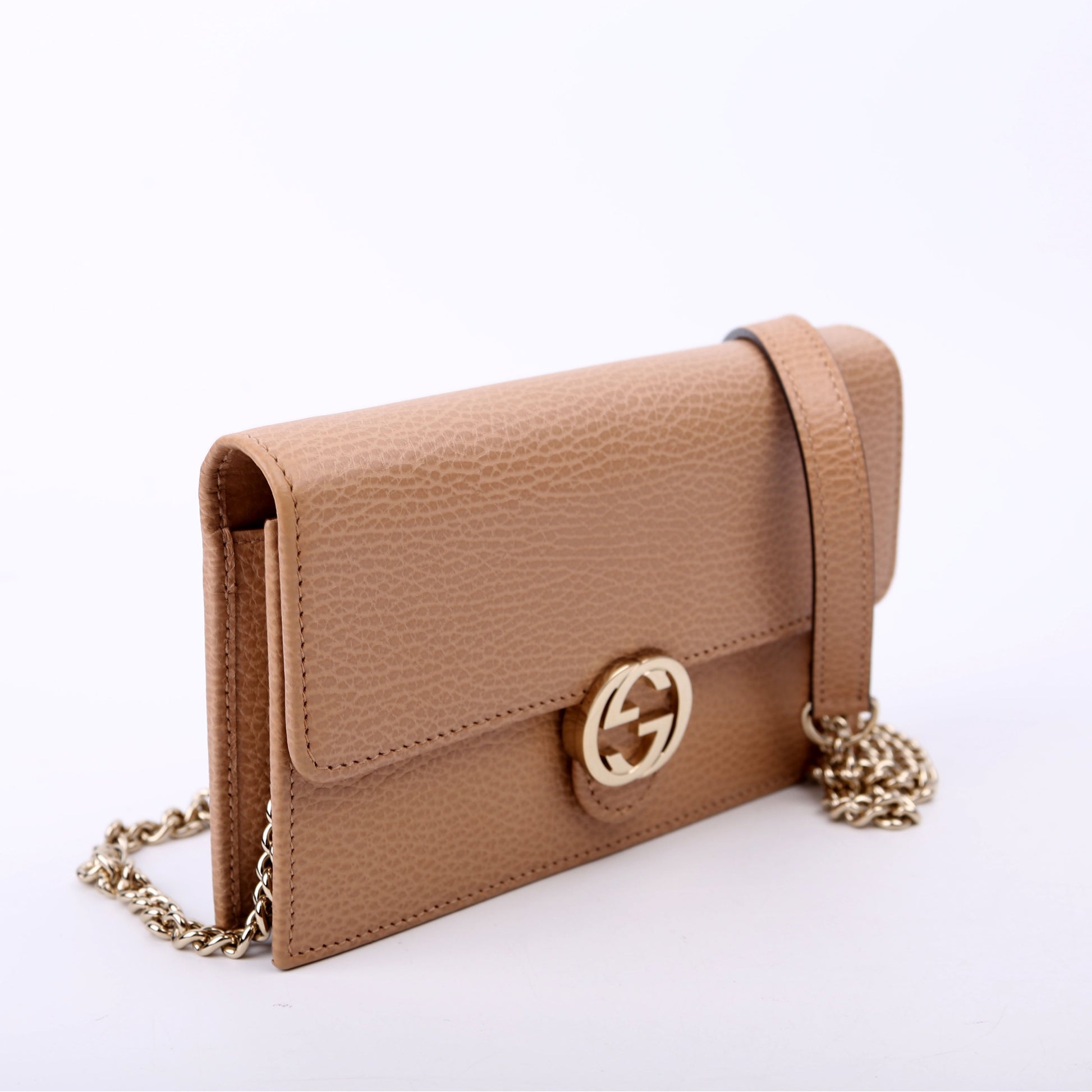 Gucci Interlocking GG WOC Calfskin Tan Travel Bag