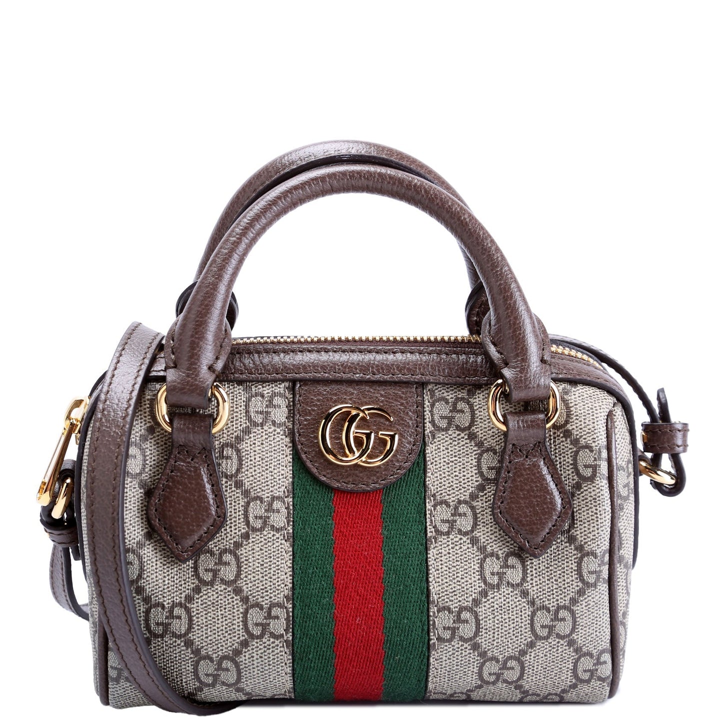 Gucci GG Supreme Ophidia Boston Brown Travel Bag