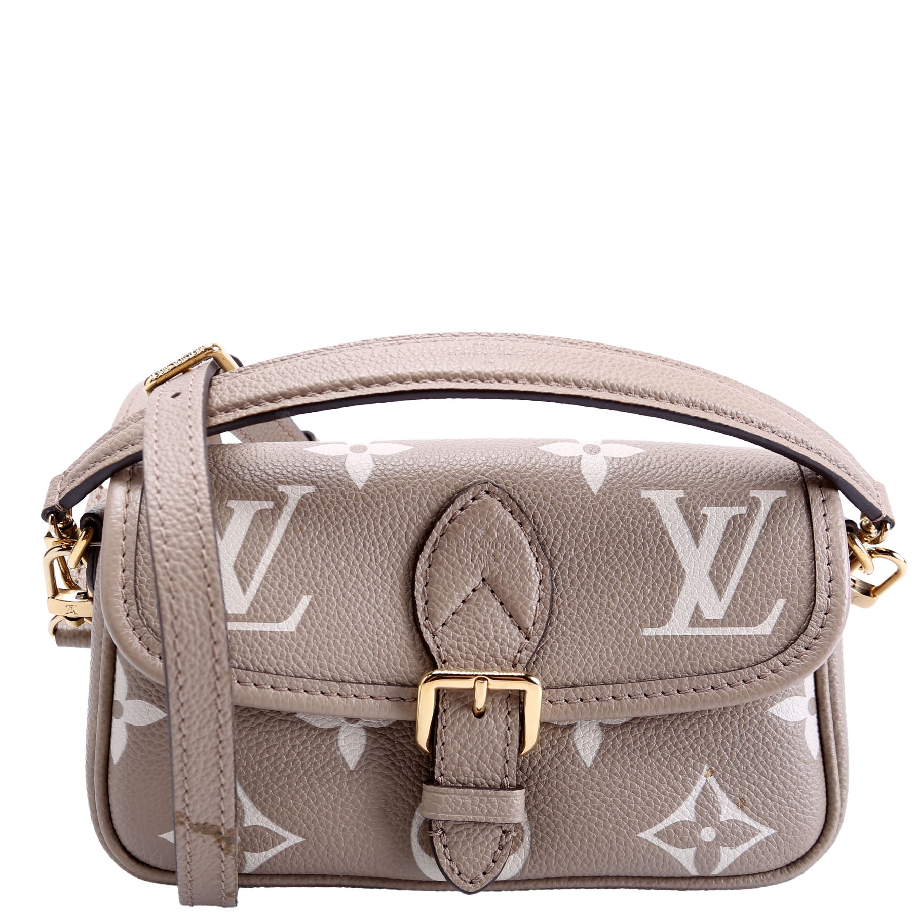 Louis Vuitton Diane Bi-Color Empriente Turtle Dove Nano Handbag