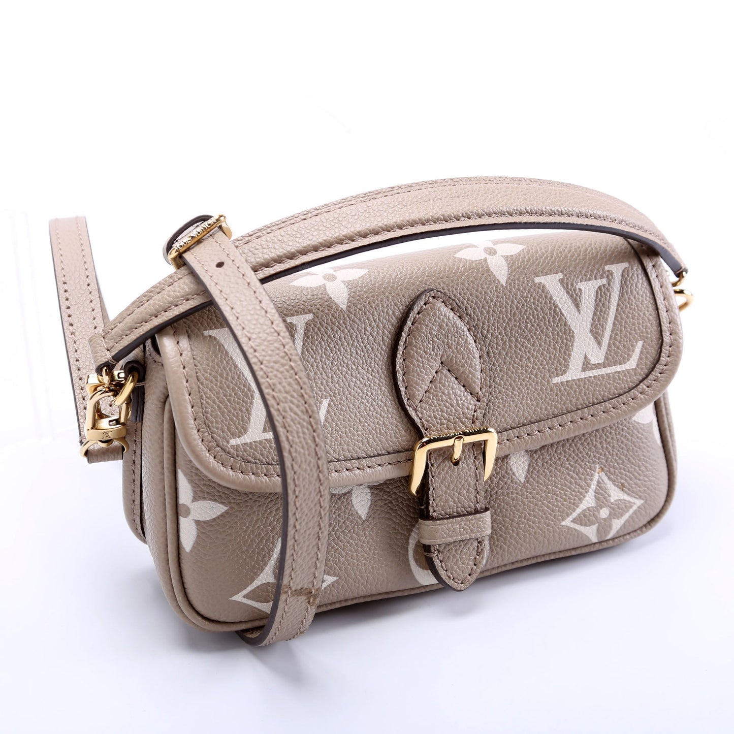 Louis Vuitton Diane Bi-Color Empriente Turtle Dove Nano Handbag