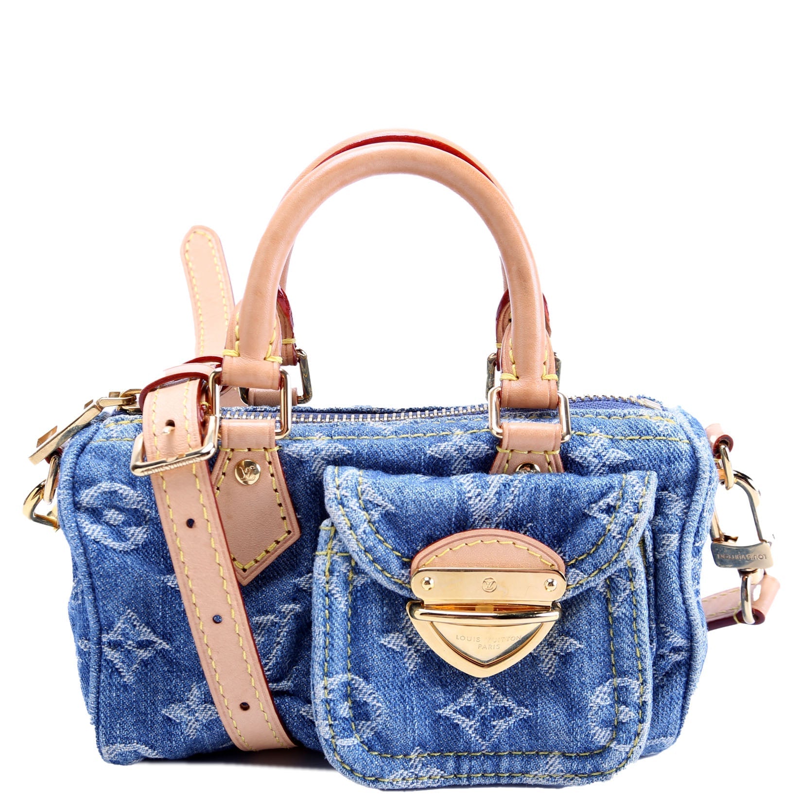 Louis Vuitton Speedy Denim Nano Handbag
