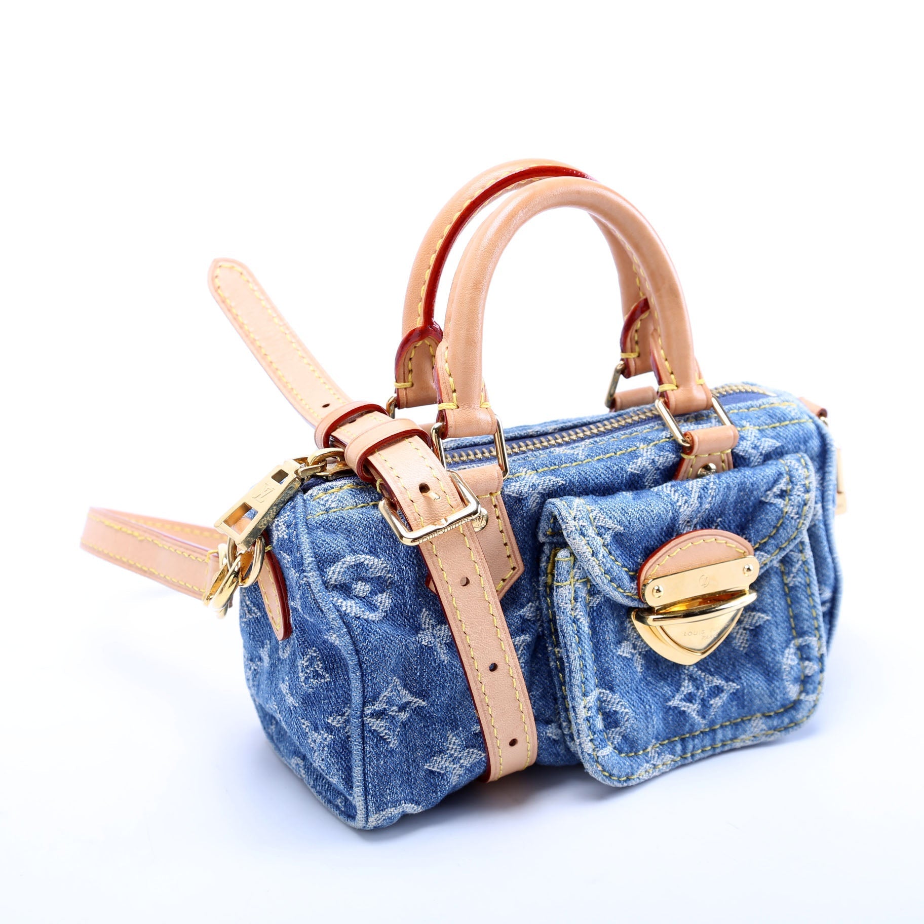 Louis Vuitton Speedy Denim Nano Handbag
