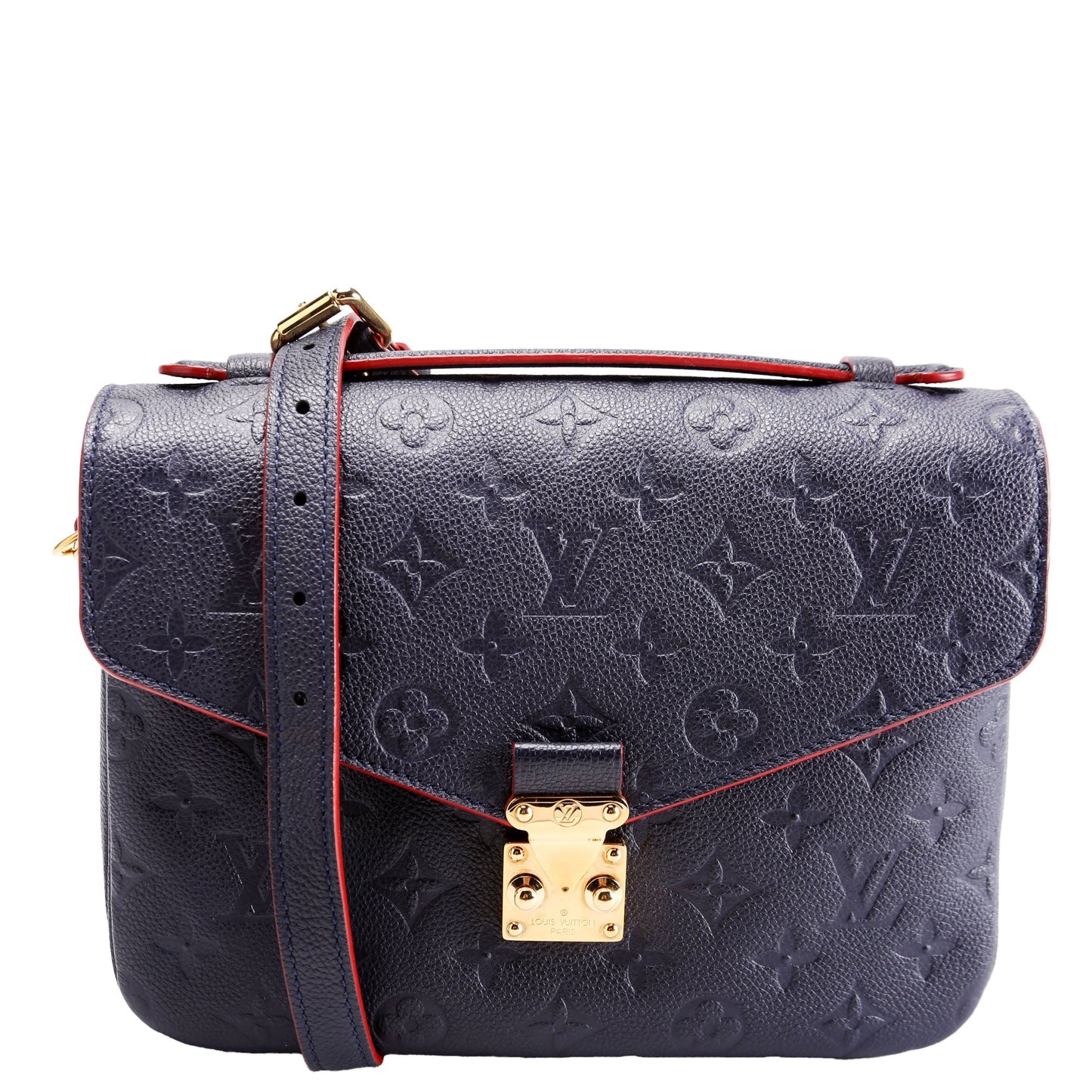 Louis Vuitton Pochette Metis Navy Empreinte Clutch Bag Empreinte Navy