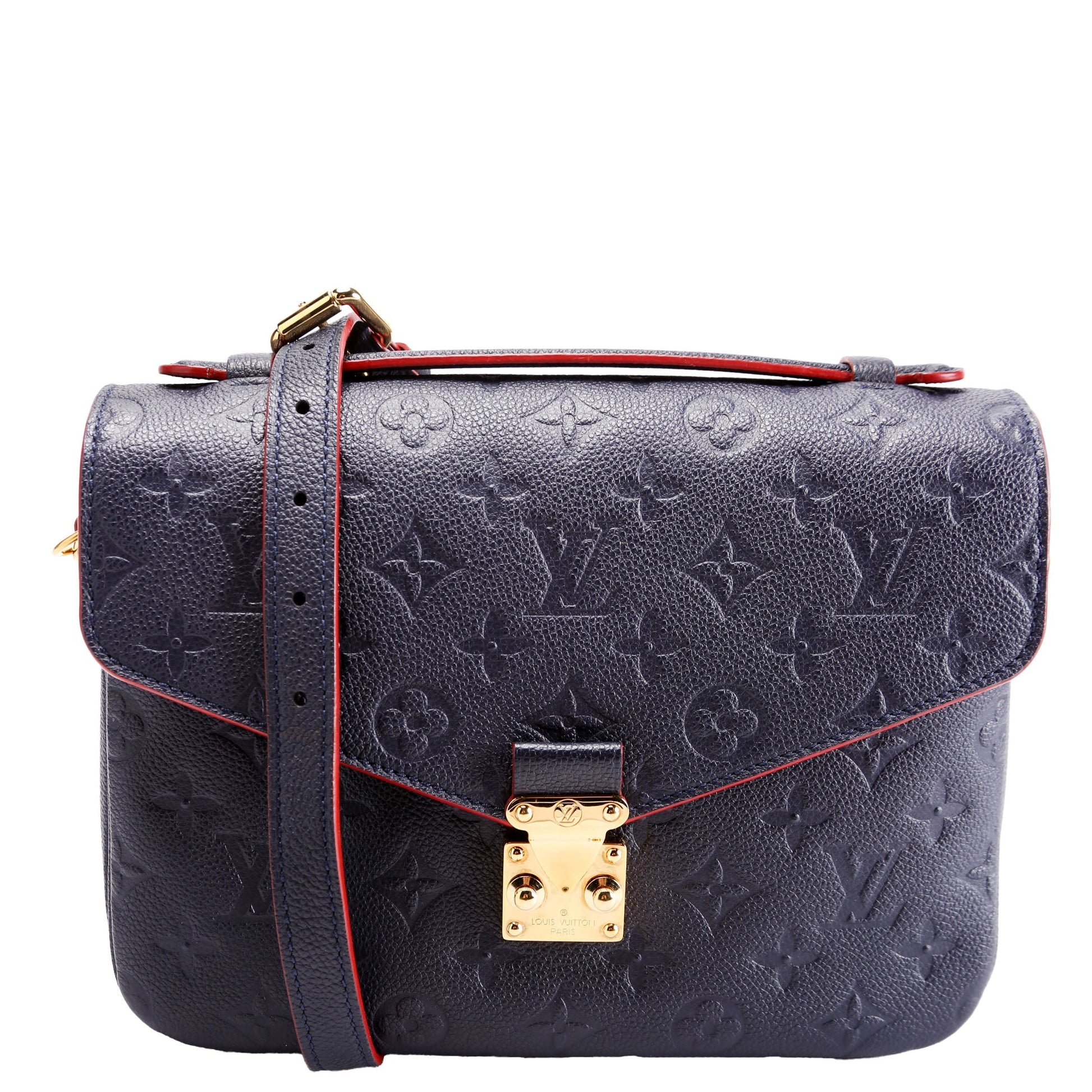 Louis Vuitton Pochette Metis Navy Empreinte Clutch Bag Empreinte Navy