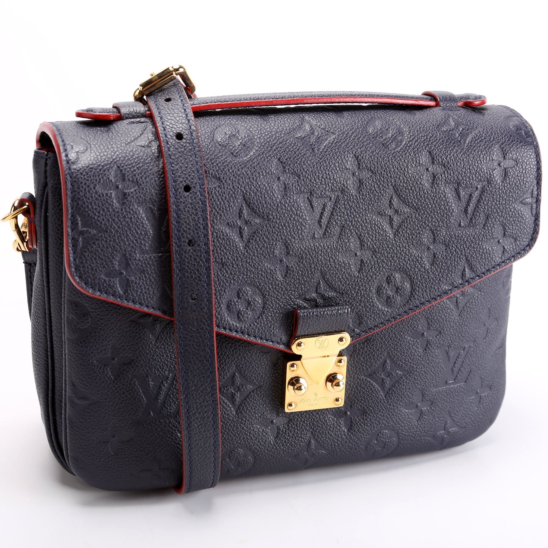 Louis Vuitton Pochette Metis Navy Empreinte Clutch Bag Empreinte Navy