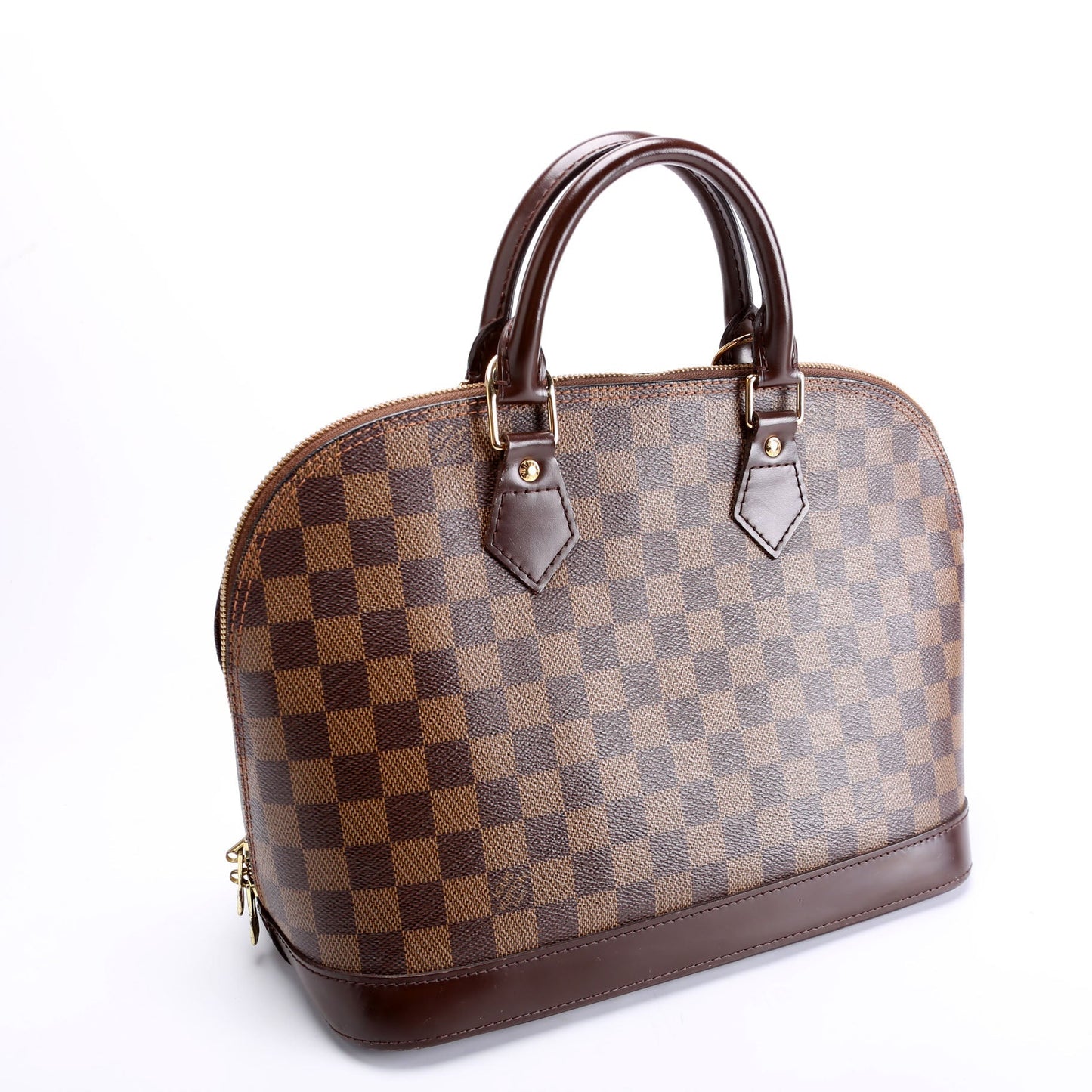 Louis Vuitton Alma PM Ebene Older Damier Brown Handbag