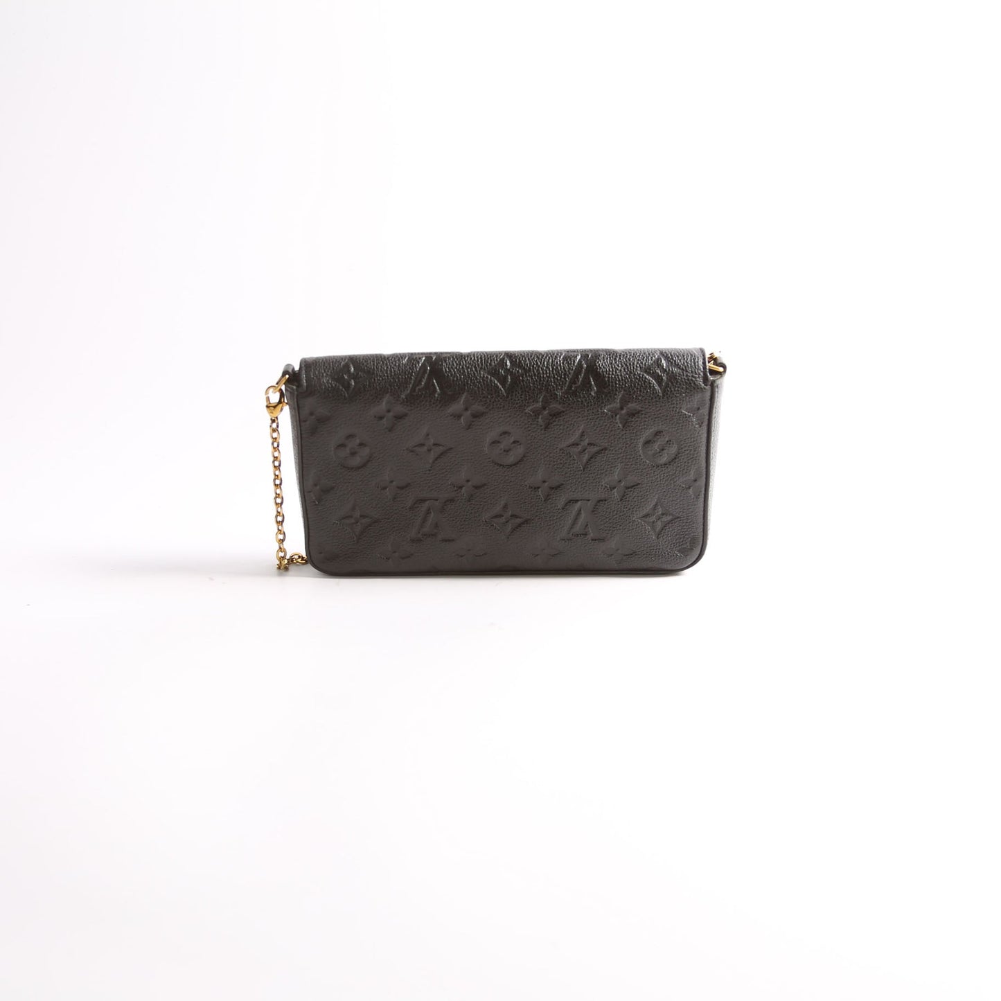 Louis Vuitton Pochette Felicie Empreinte Black Clutch Bag Black 9
