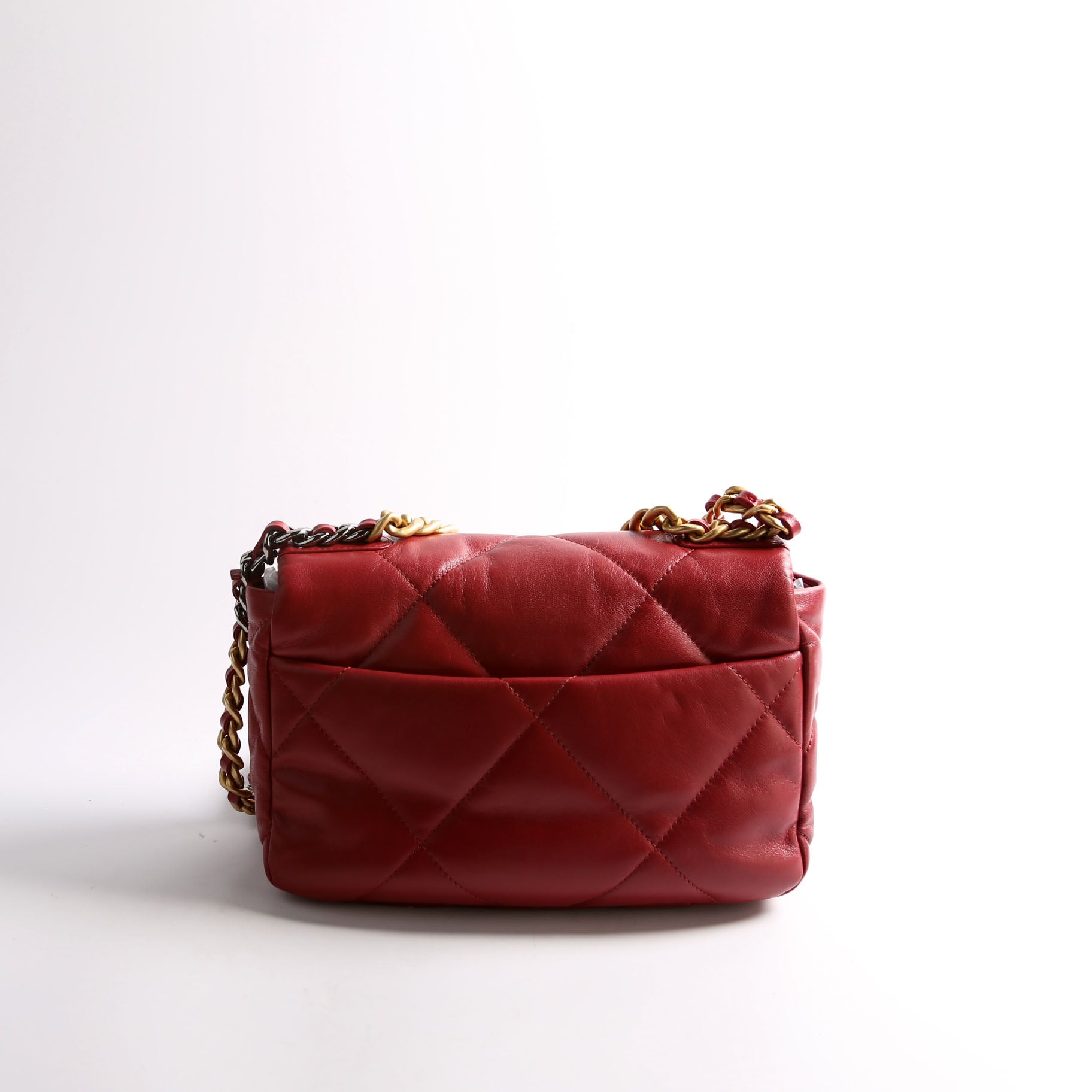 Chanel Quilted Goatskin 19 Flap 30M Red Handbag
