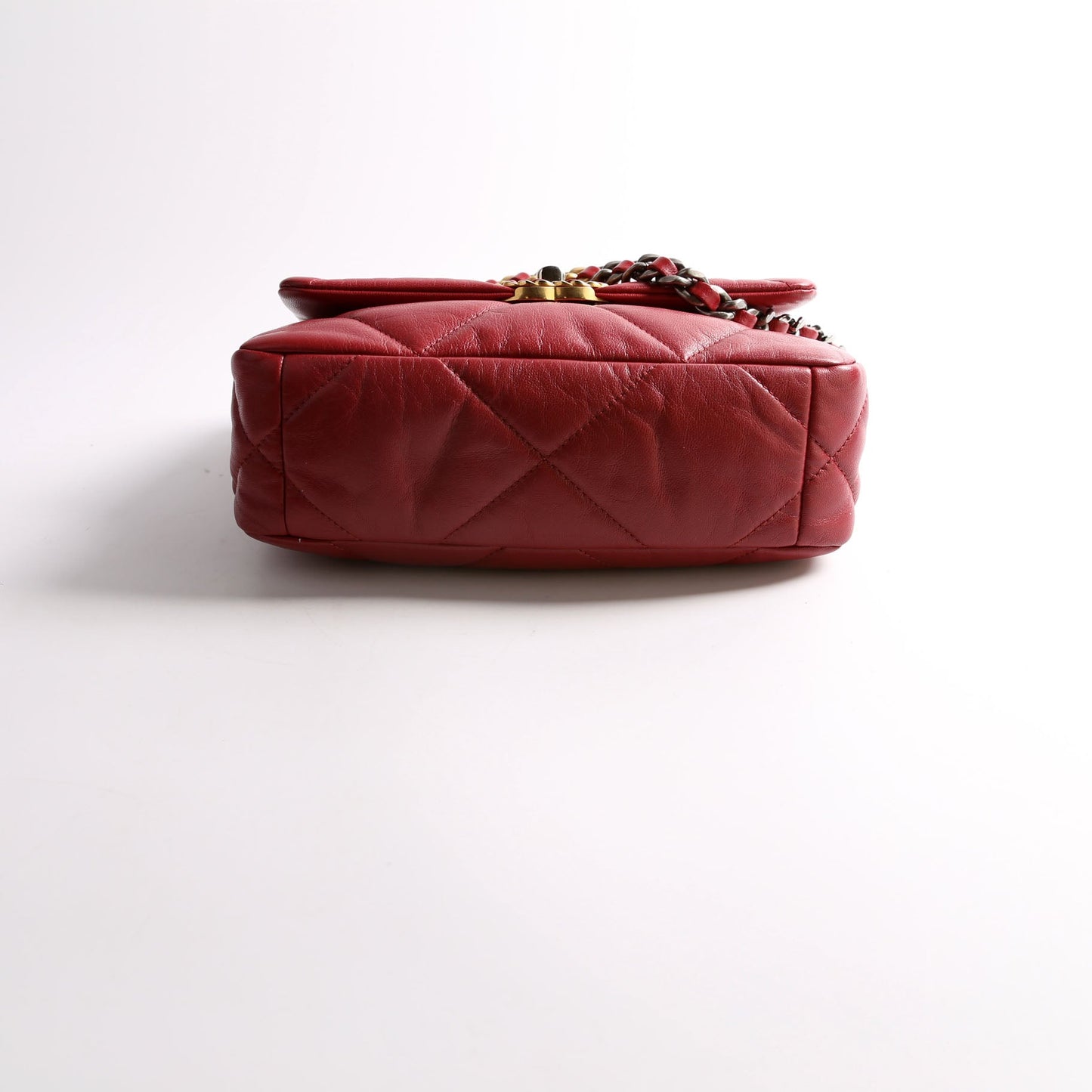 Chanel Quilted Goatskin 19 Flap 30M Red Handbag
