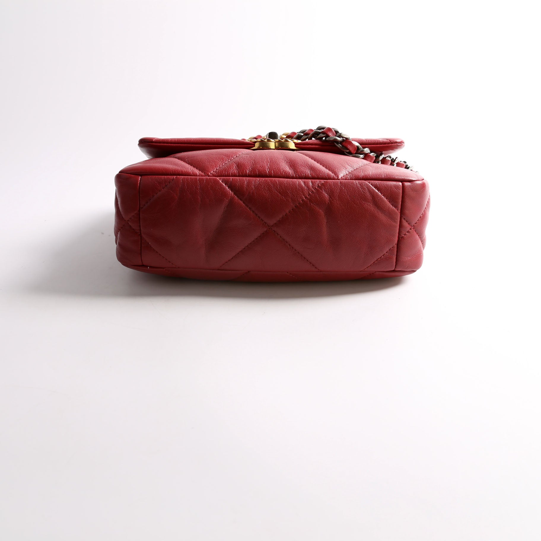 Chanel Quilted Goatskin 19 Flap 30M Red Handbag