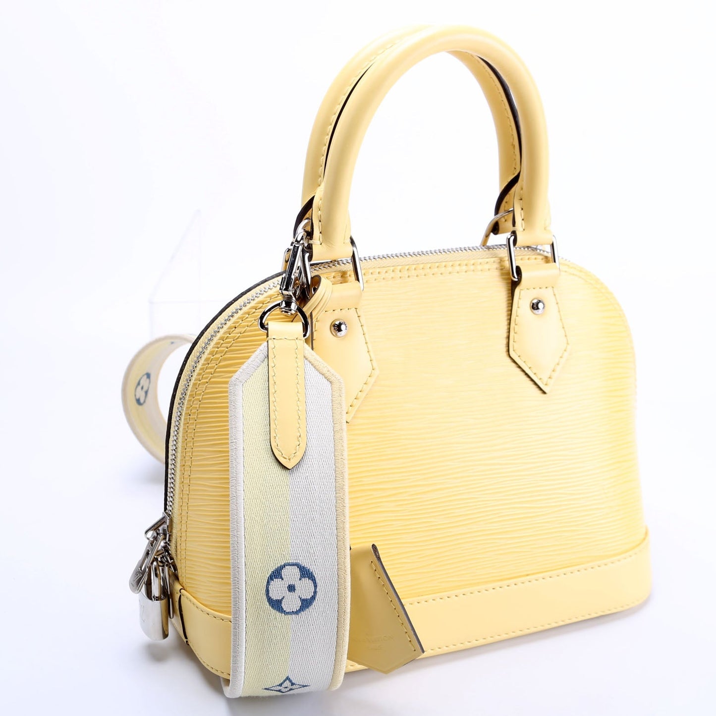 Louis Vuitton Alma BB Epi Yellow Blue Handbag