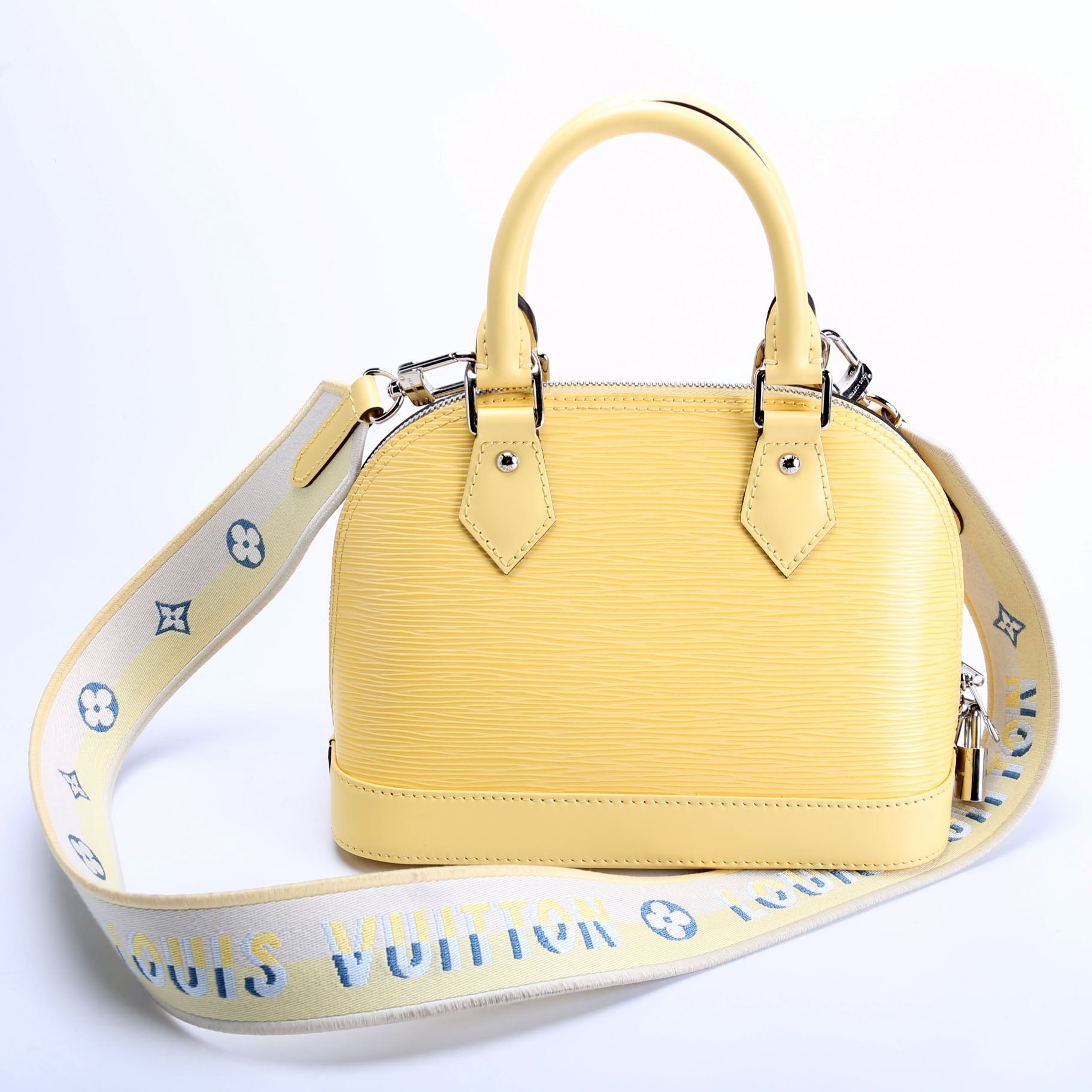 Louis Vuitton Alma BB Epi Yellow Blue Handbag