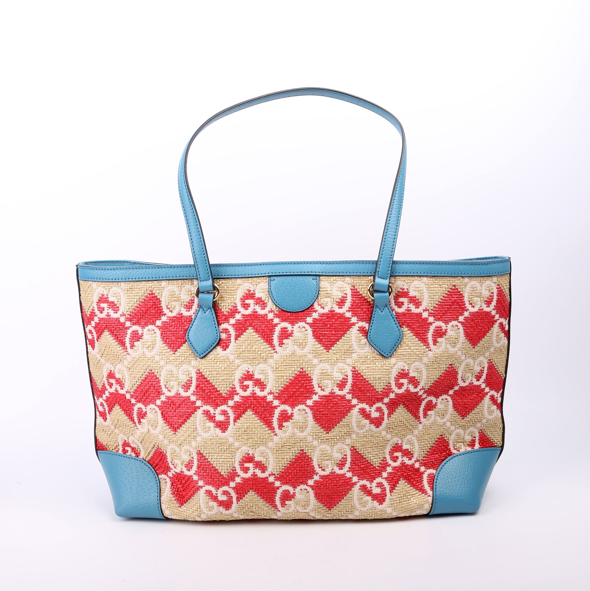 Gucci GG Ophidia Raffia Tote Bag