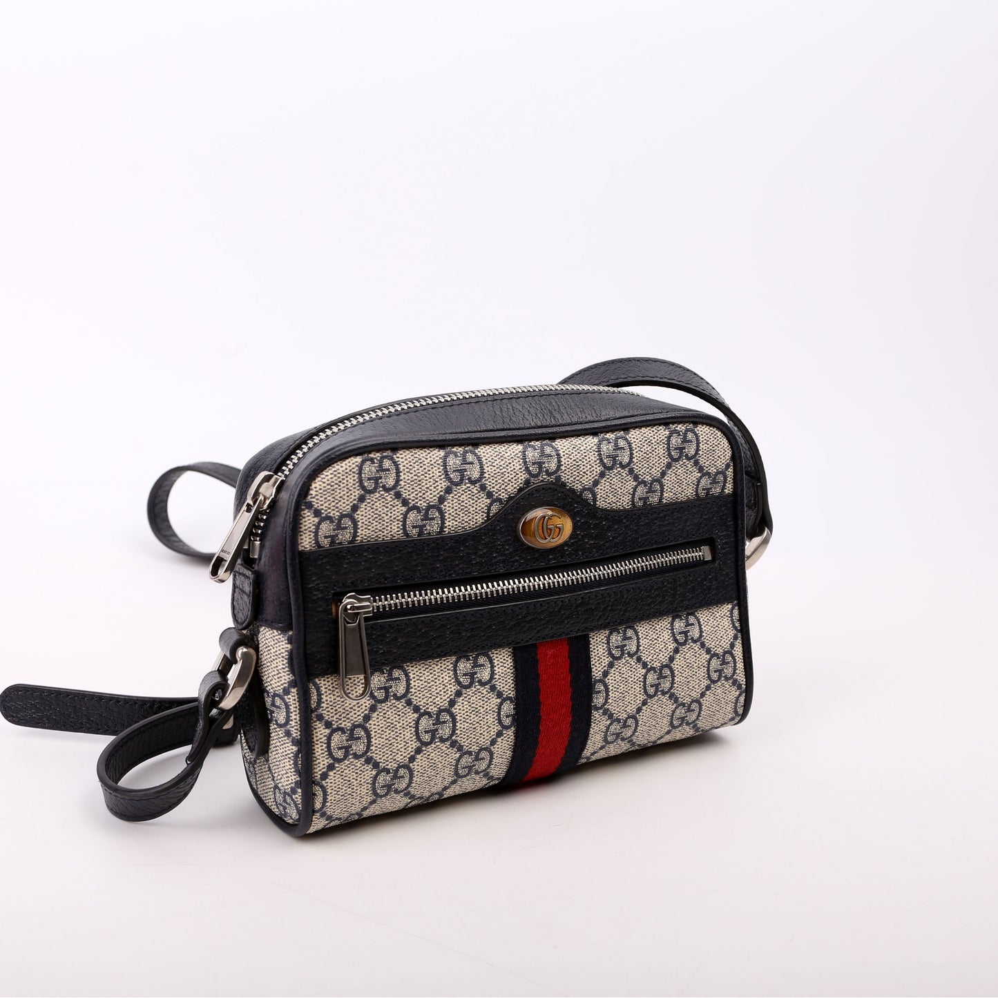 Gucci GG Supreme Ophidia Navy Mini Travel Bag