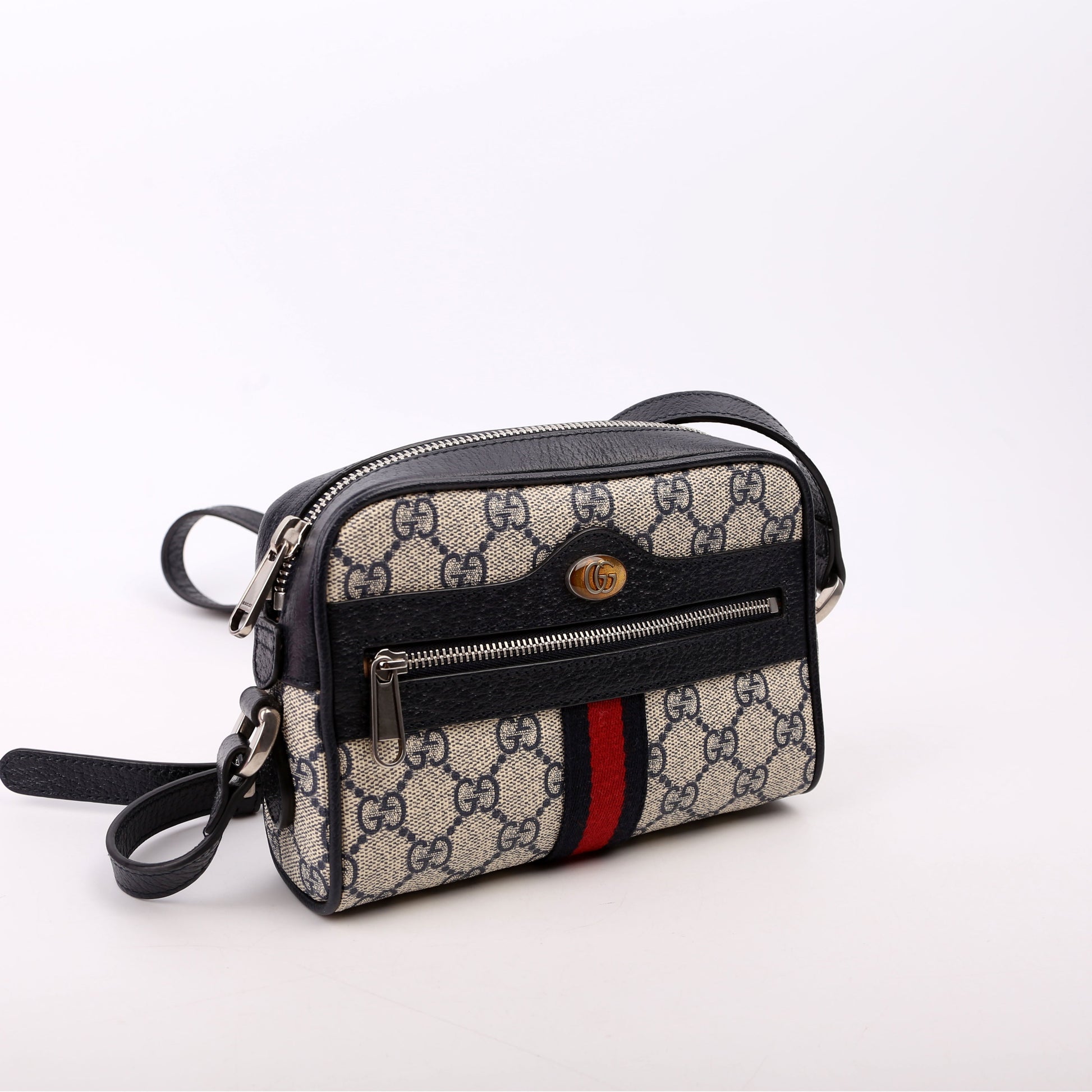 Gucci GG Supreme Ophidia Navy Mini Travel Bag