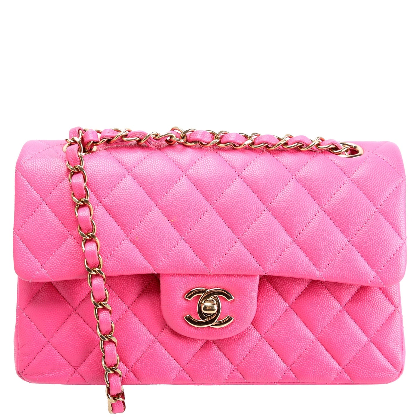 Chanel Classic Flap Caviar Pink Handbag