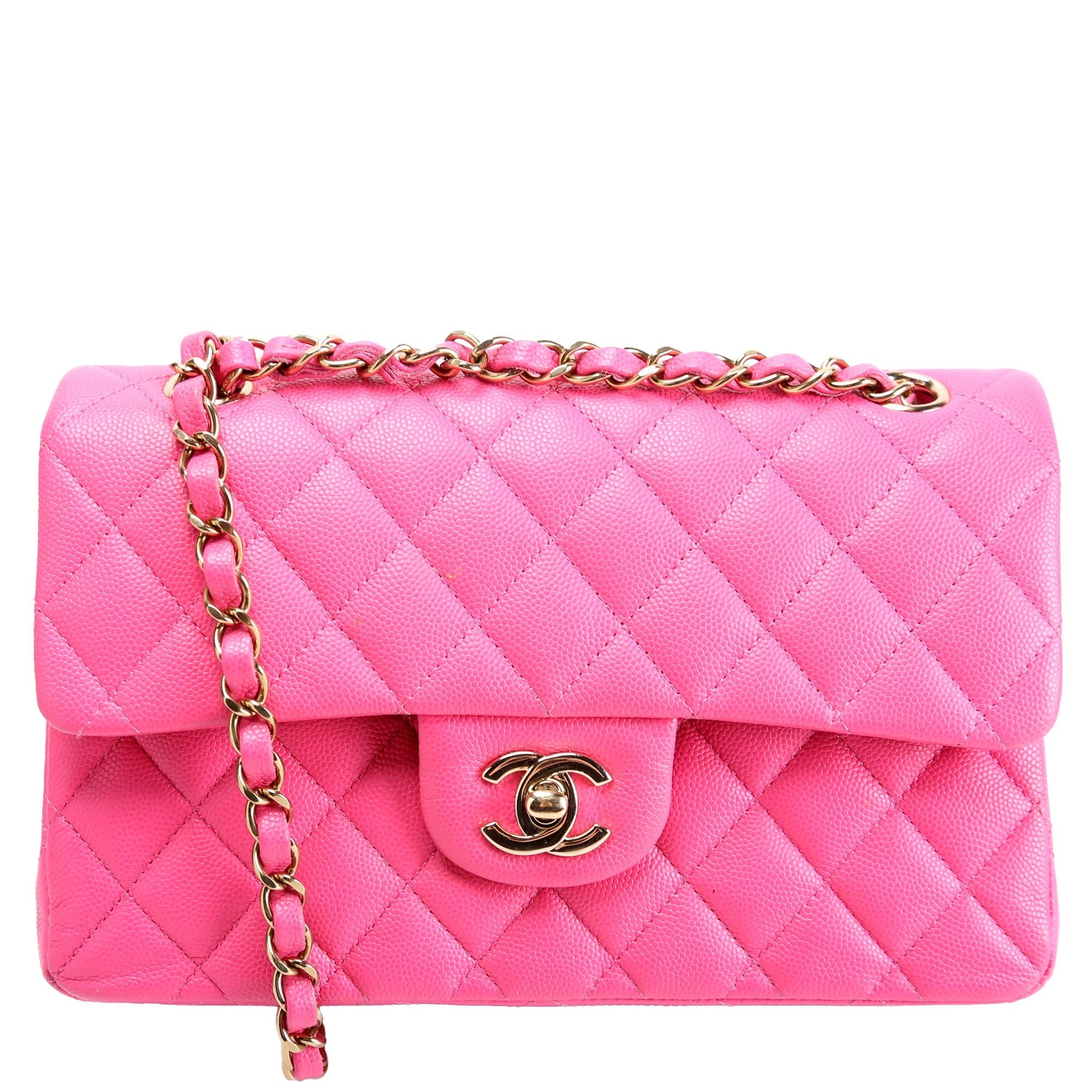 Chanel Classic Flap Caviar Pink Handbag