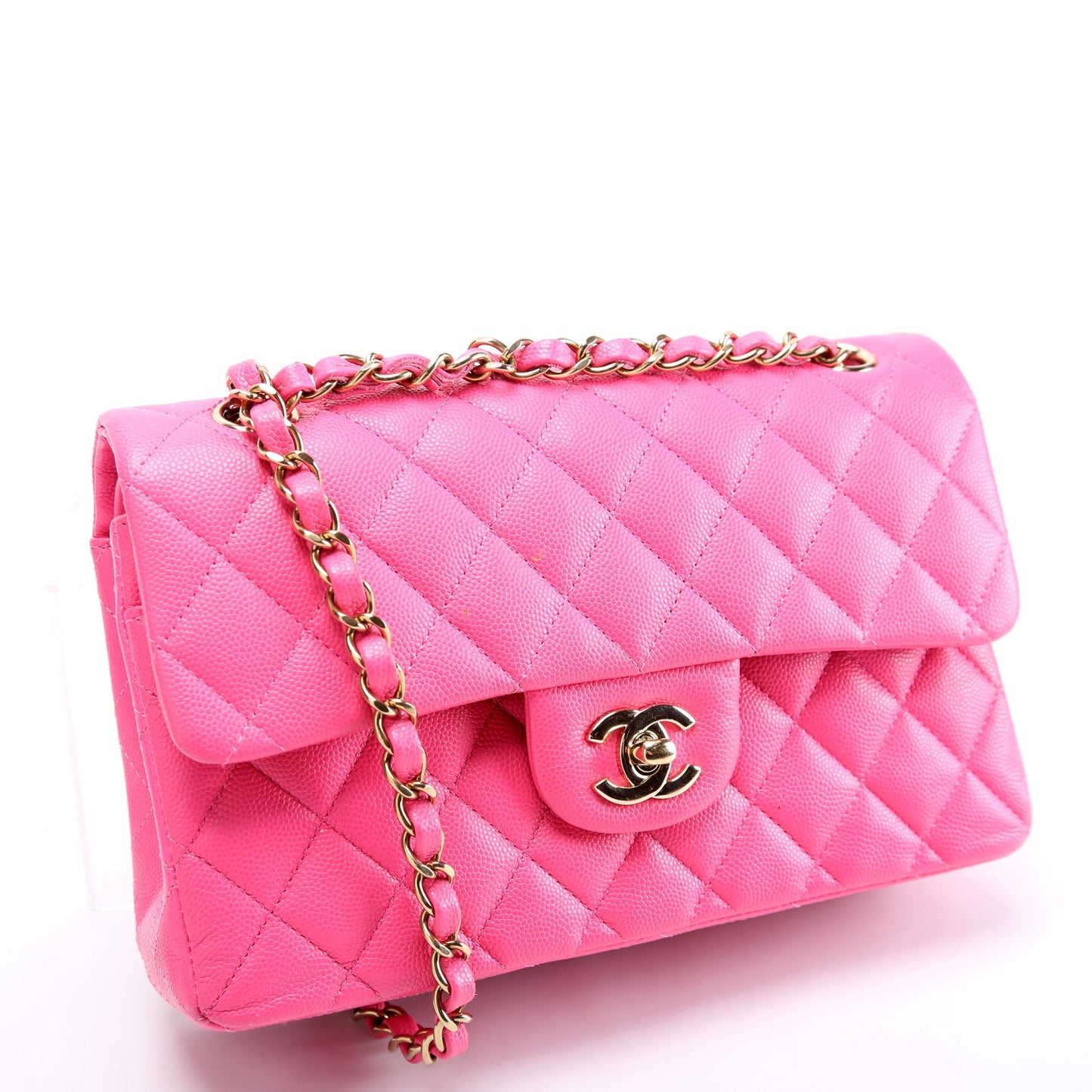 Chanel Classic Flap Caviar Pink Handbag