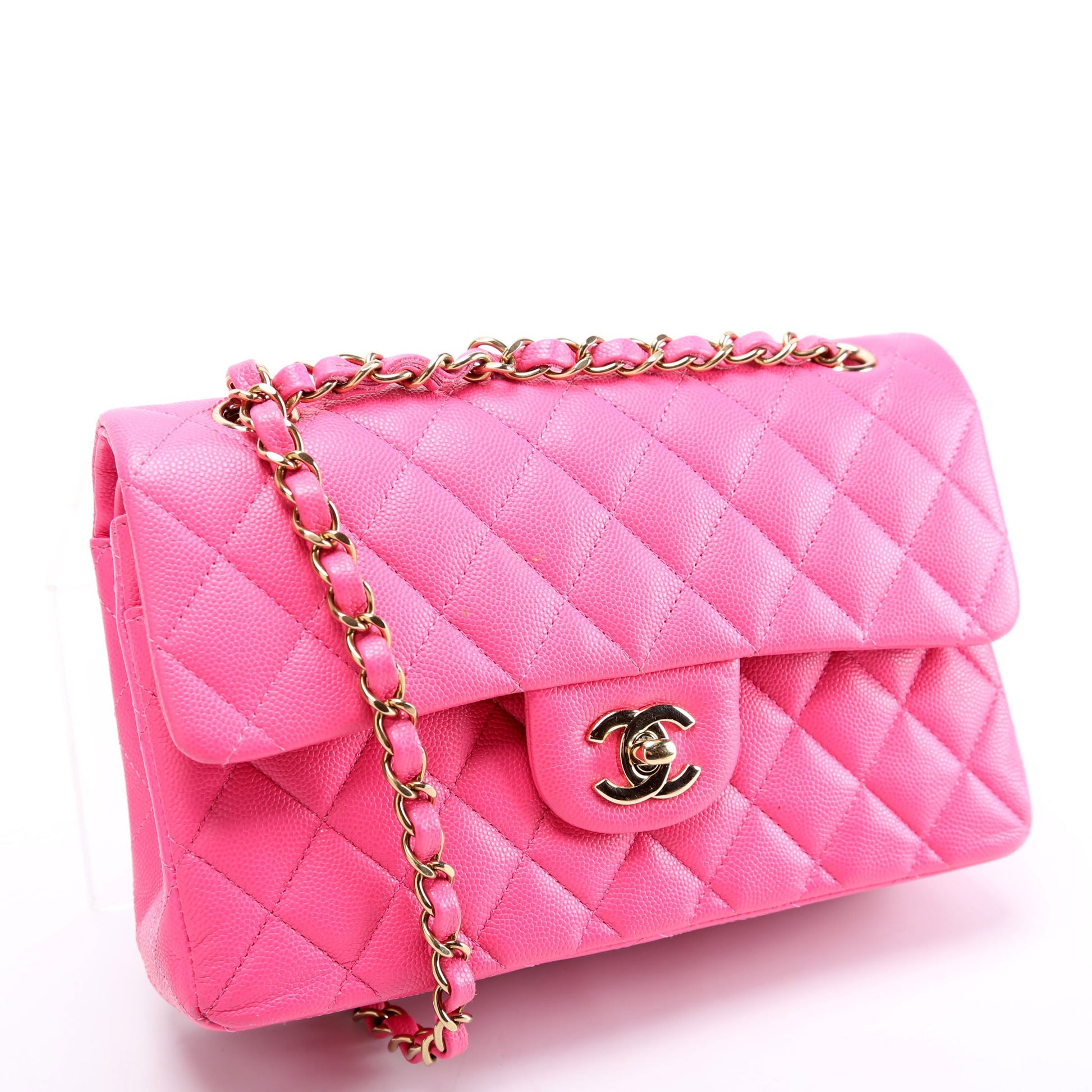 Chanel Classic Flap Caviar Pink Handbag