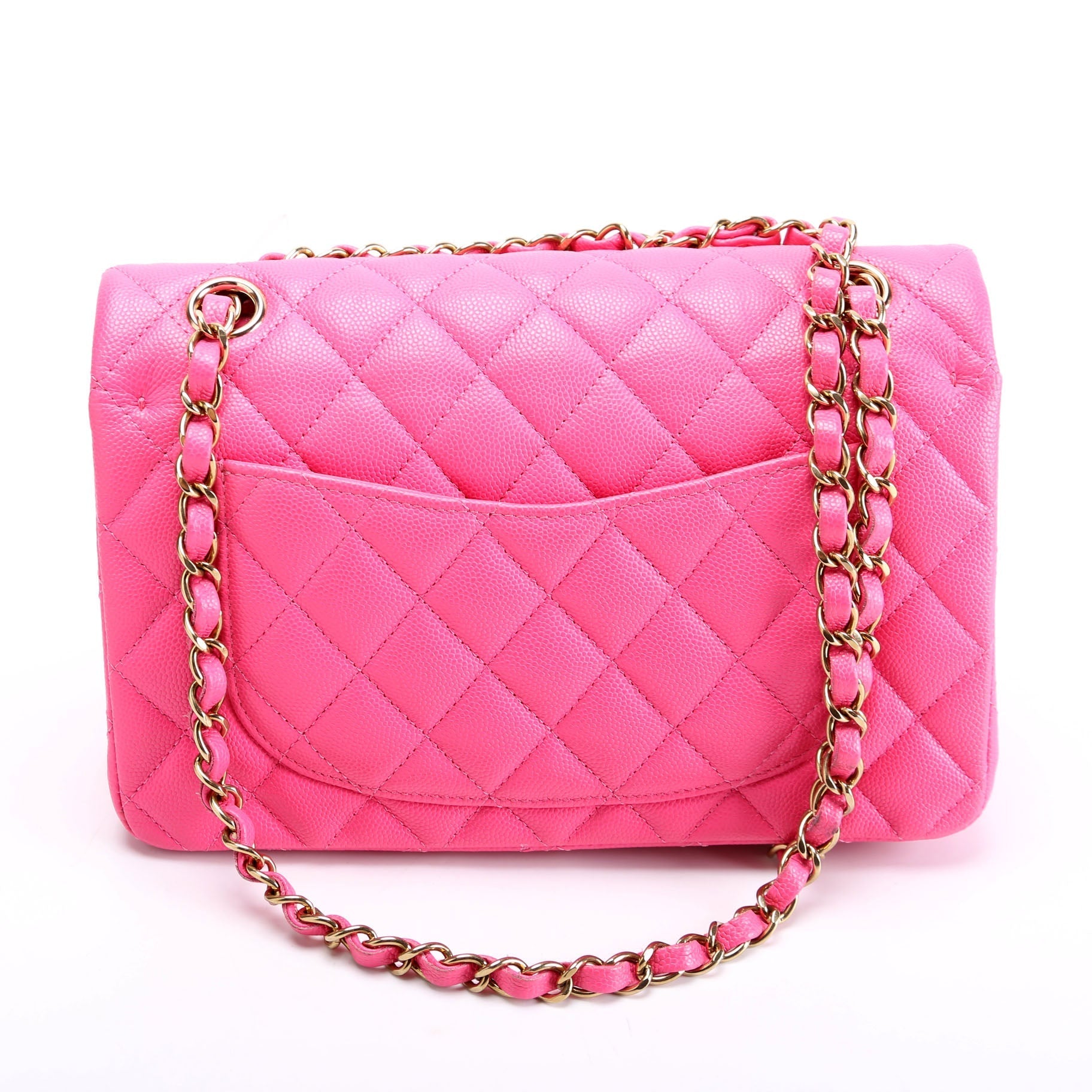 Chanel Classic Flap Caviar Pink Handbag