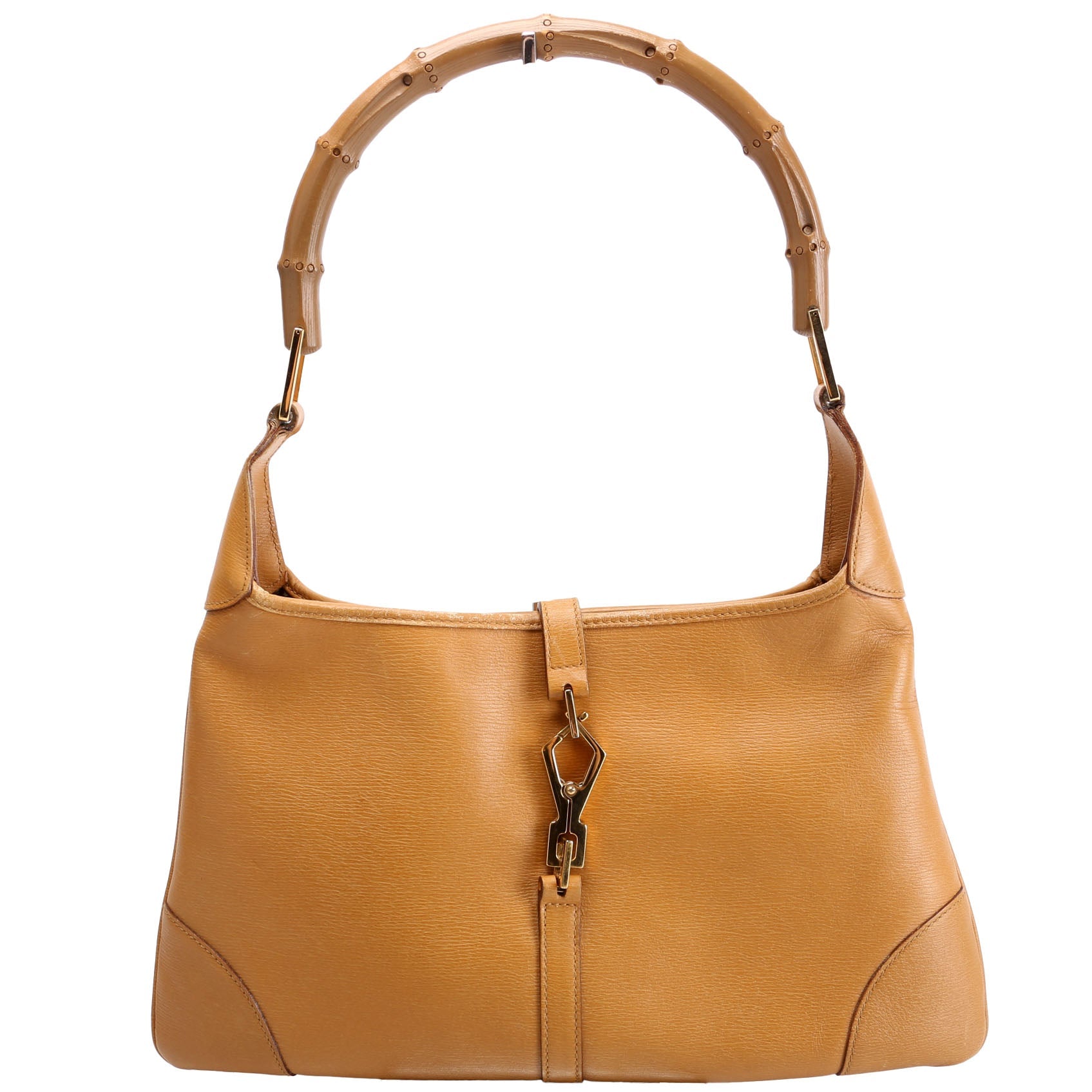 Gucci 001- Bamboo Jackie Mustard Handbag