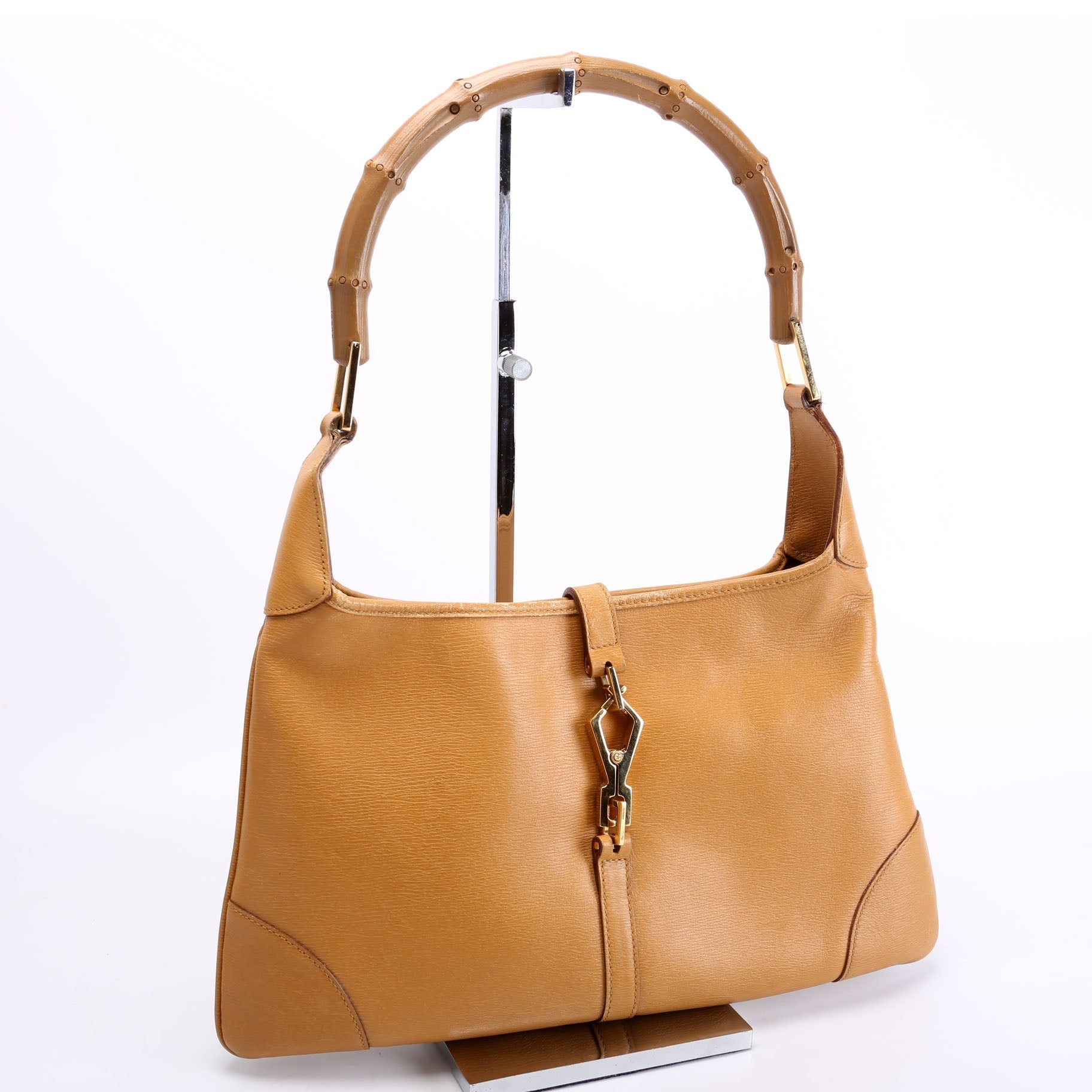 Gucci 001- Bamboo Jackie Mustard Handbag
