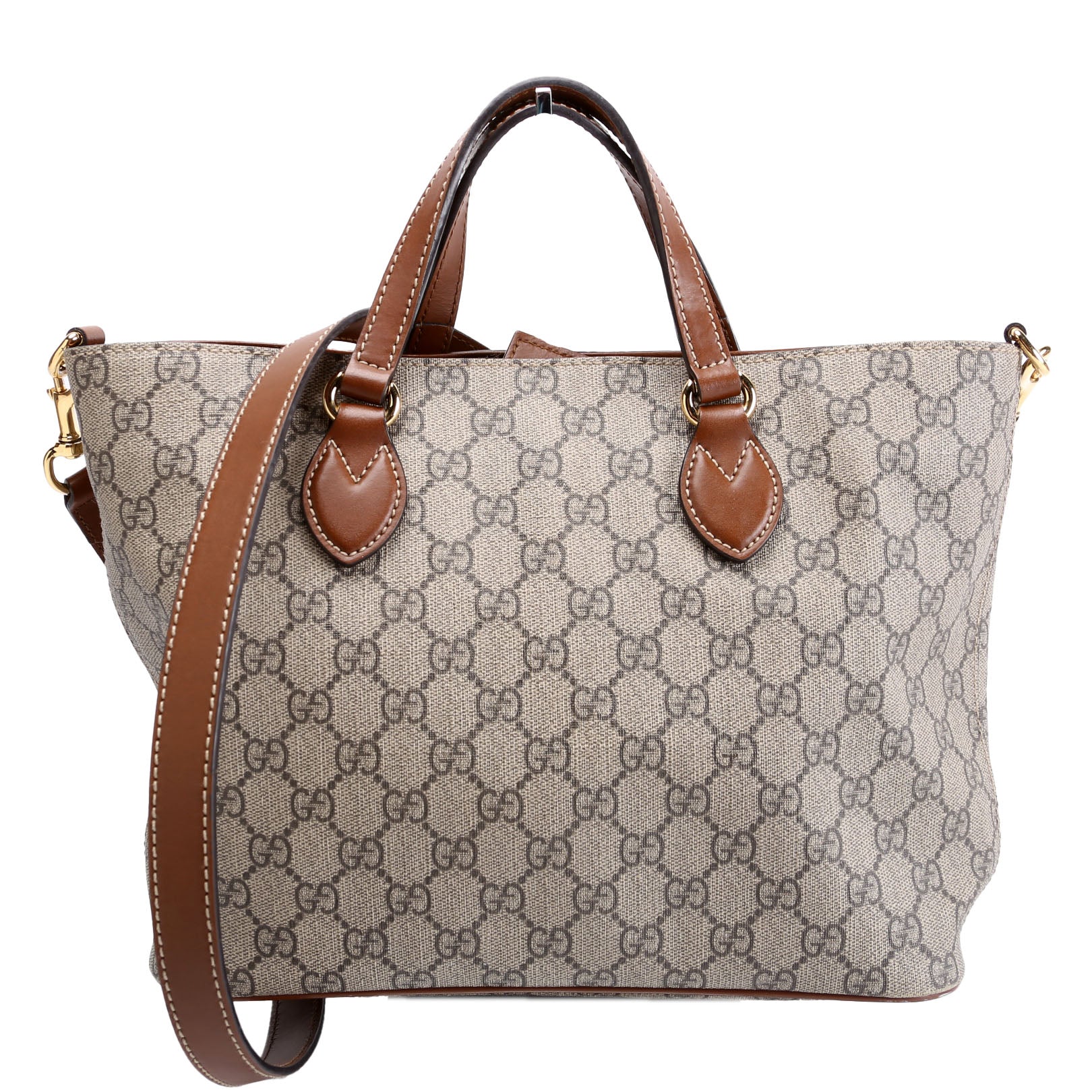 Gucci GG Supreme Brown Small Tote Bag