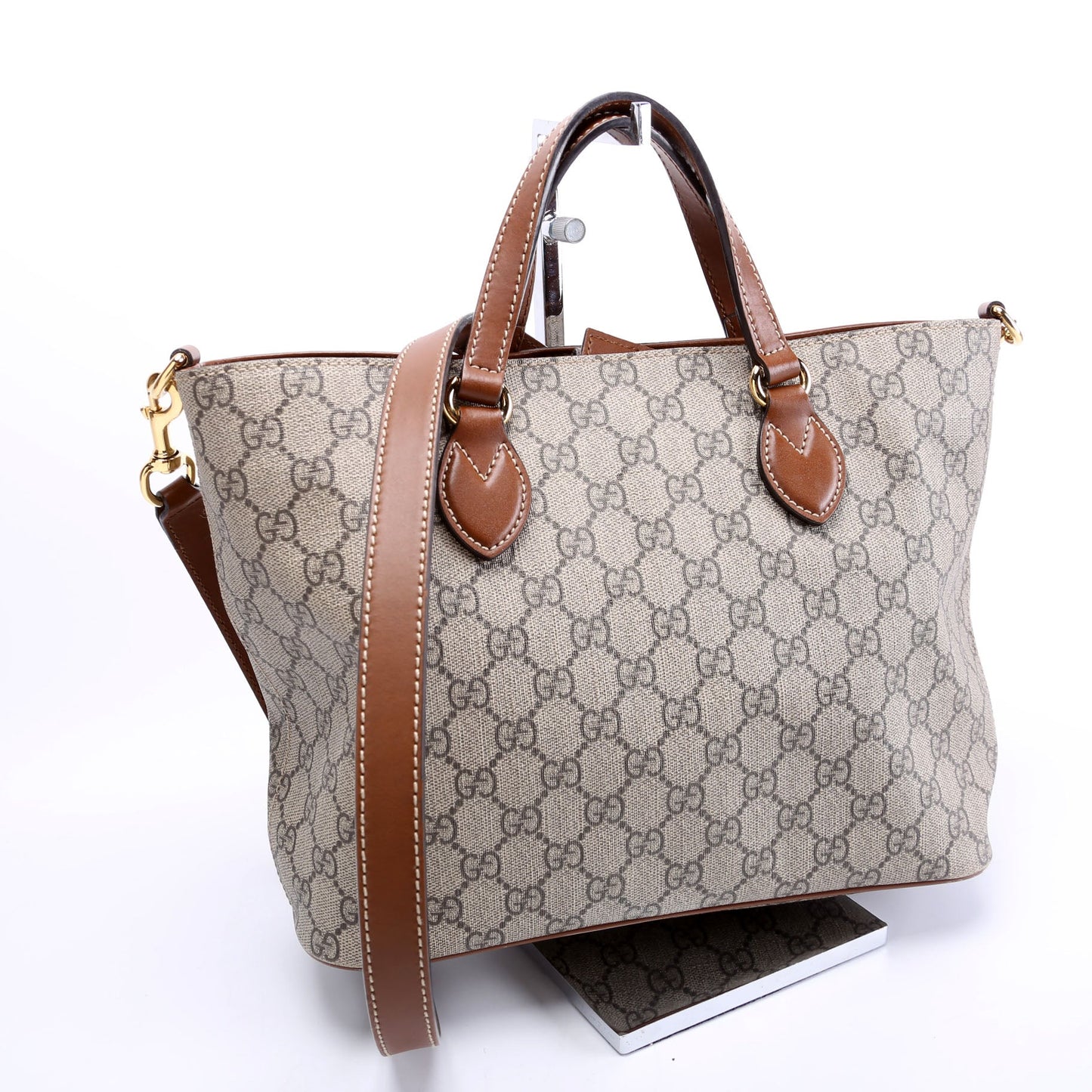 Gucci GG Supreme Brown Small Tote Bag