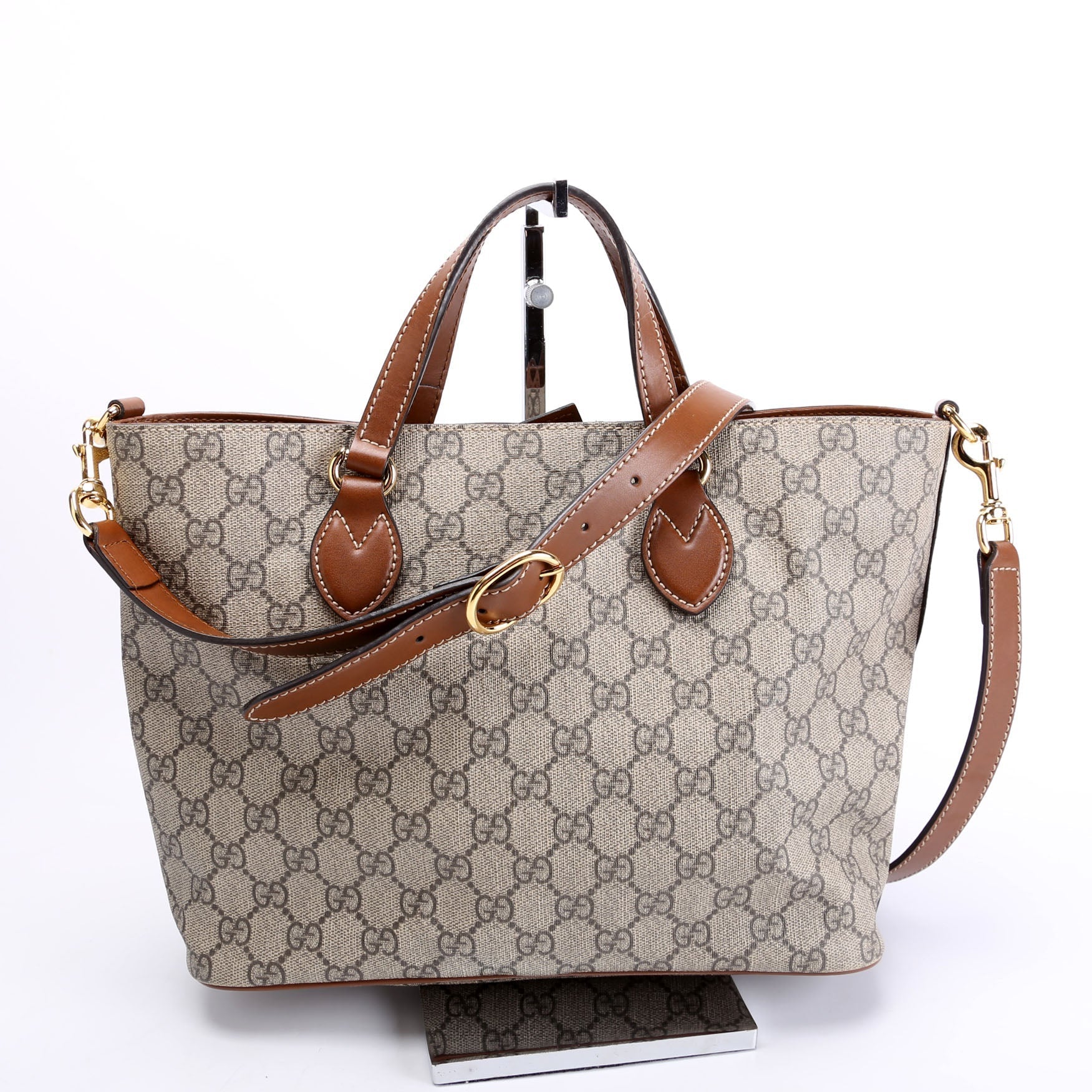 Gucci GG Supreme Brown Small Tote Bag