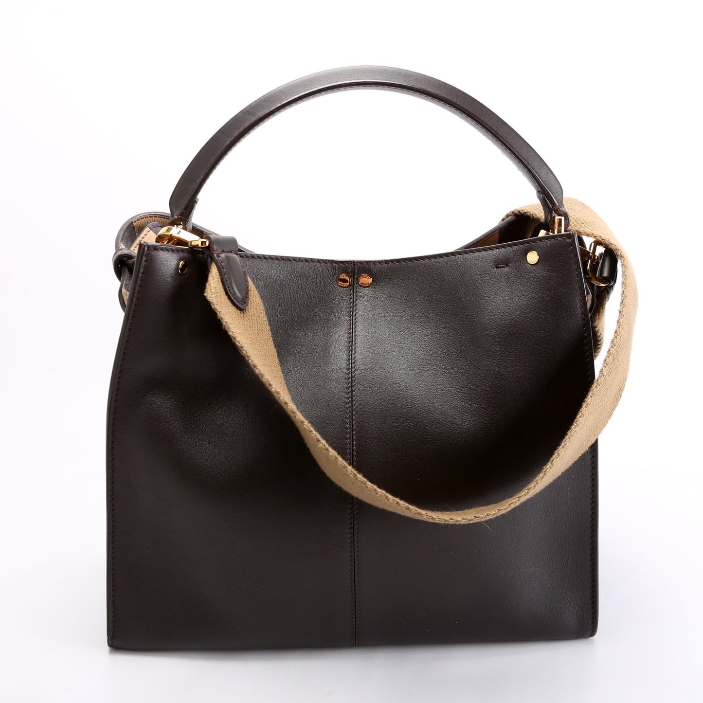 Fendi 8Bn310 Peekaboo Lite Bag Black Medium Travel Bag