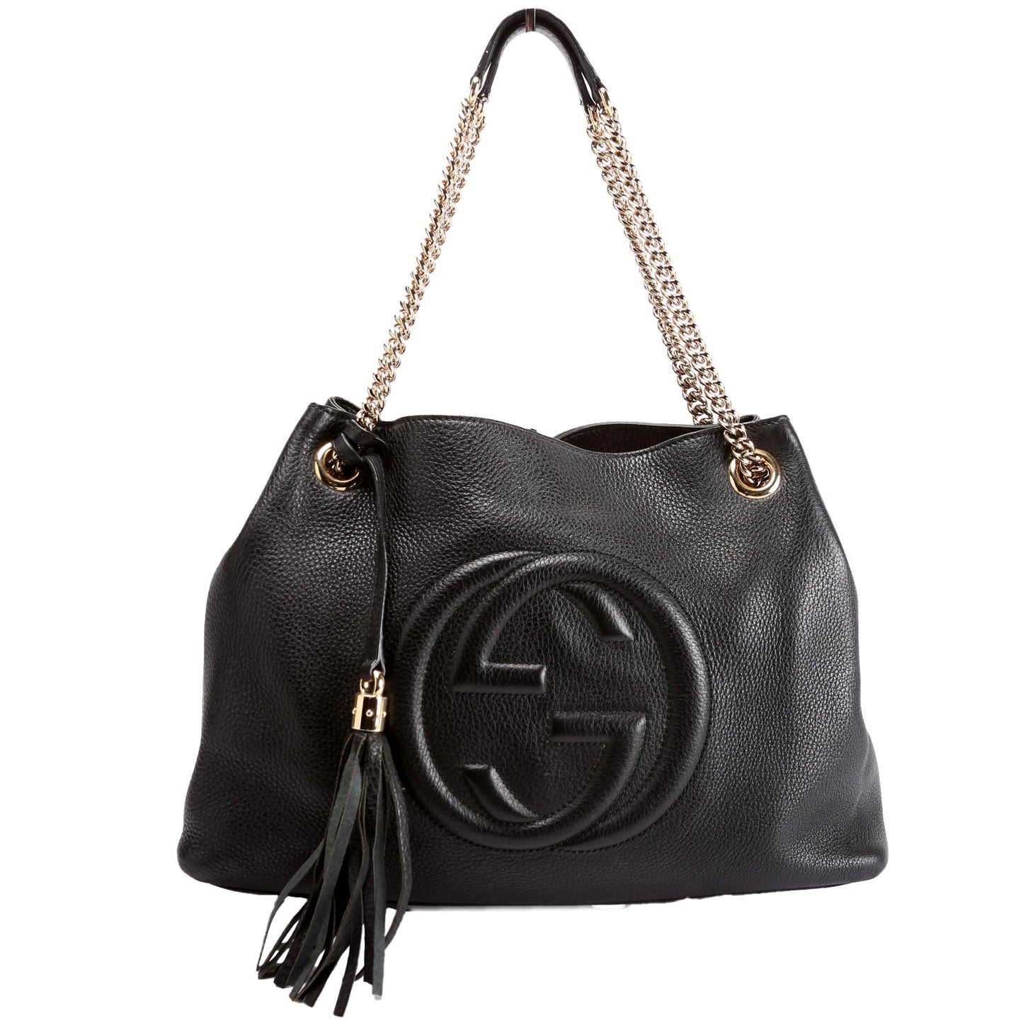 Gucci Soho Leather Black Medium Shoulder Bag Black 2
