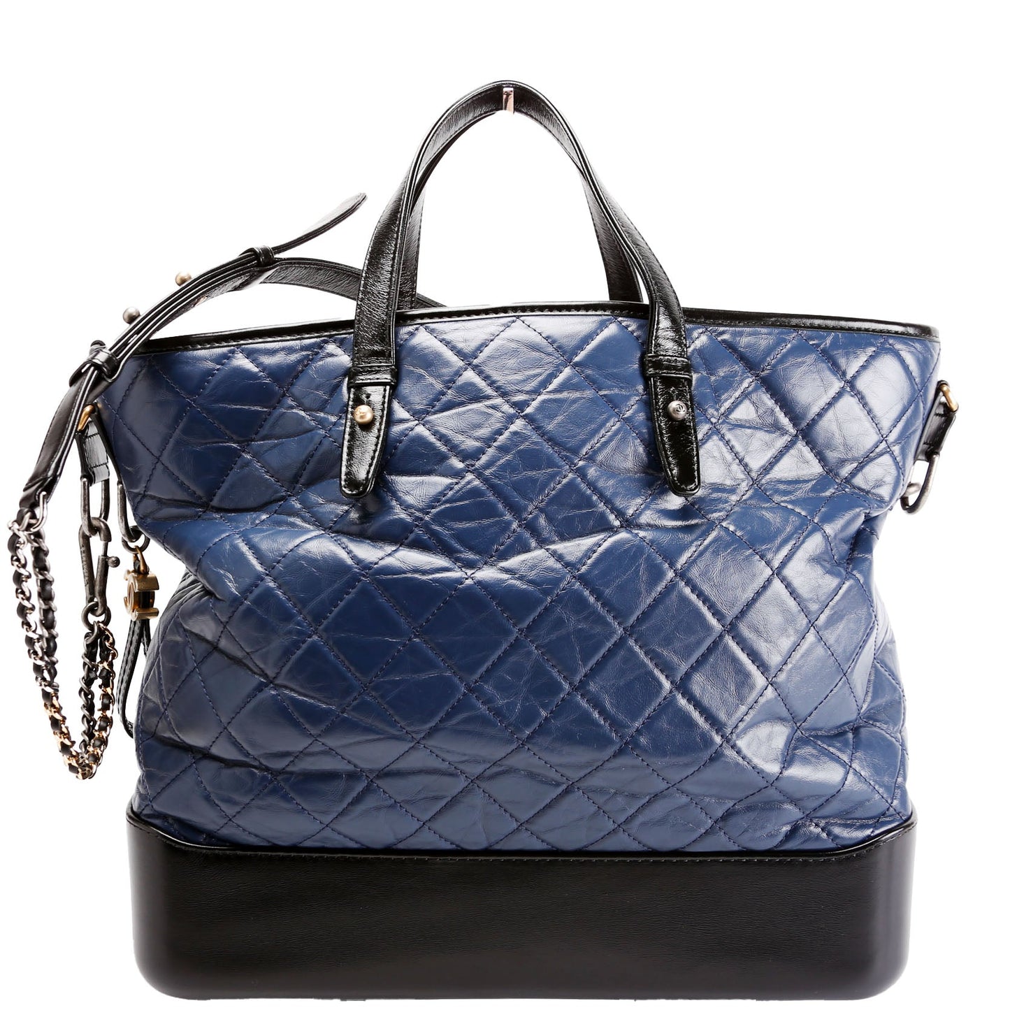 Chanel Gabrielle Shopping 23M Black Blue Tote Bag