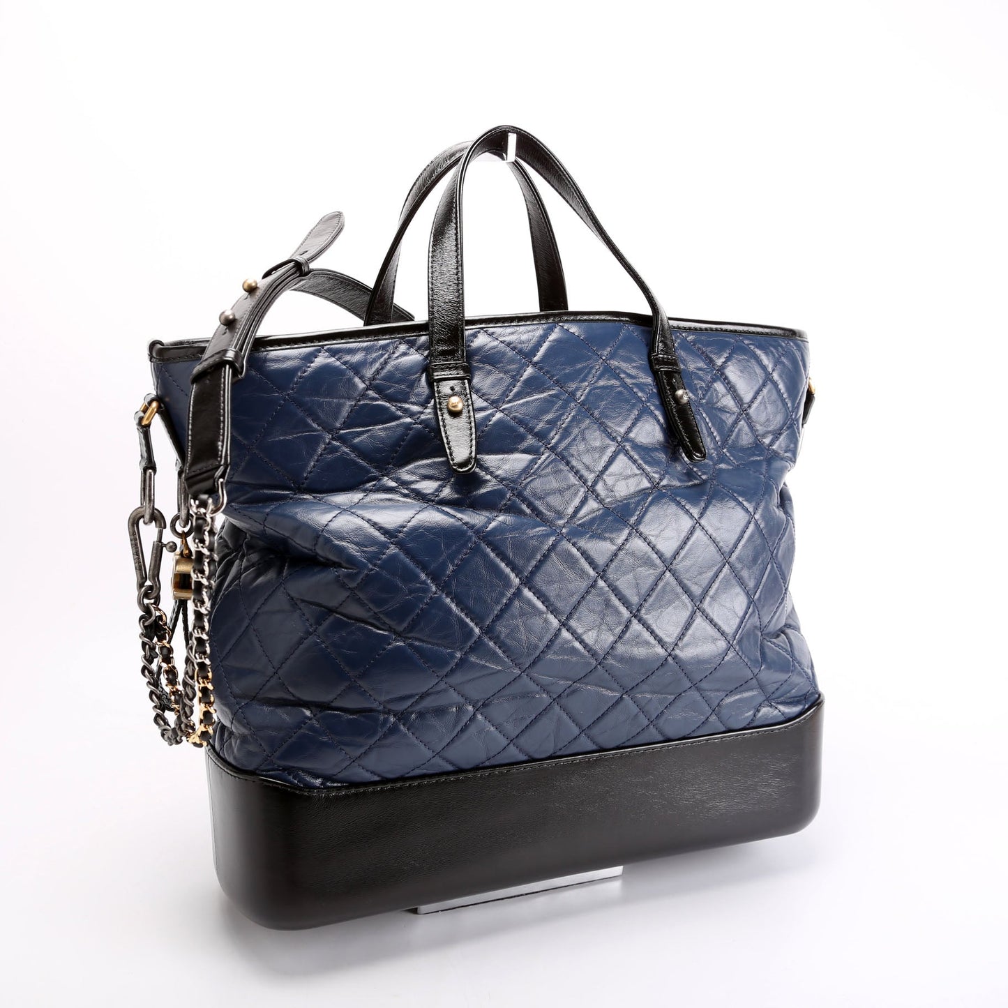 Chanel Gabrielle Shopping 23M Black Blue Tote Bag