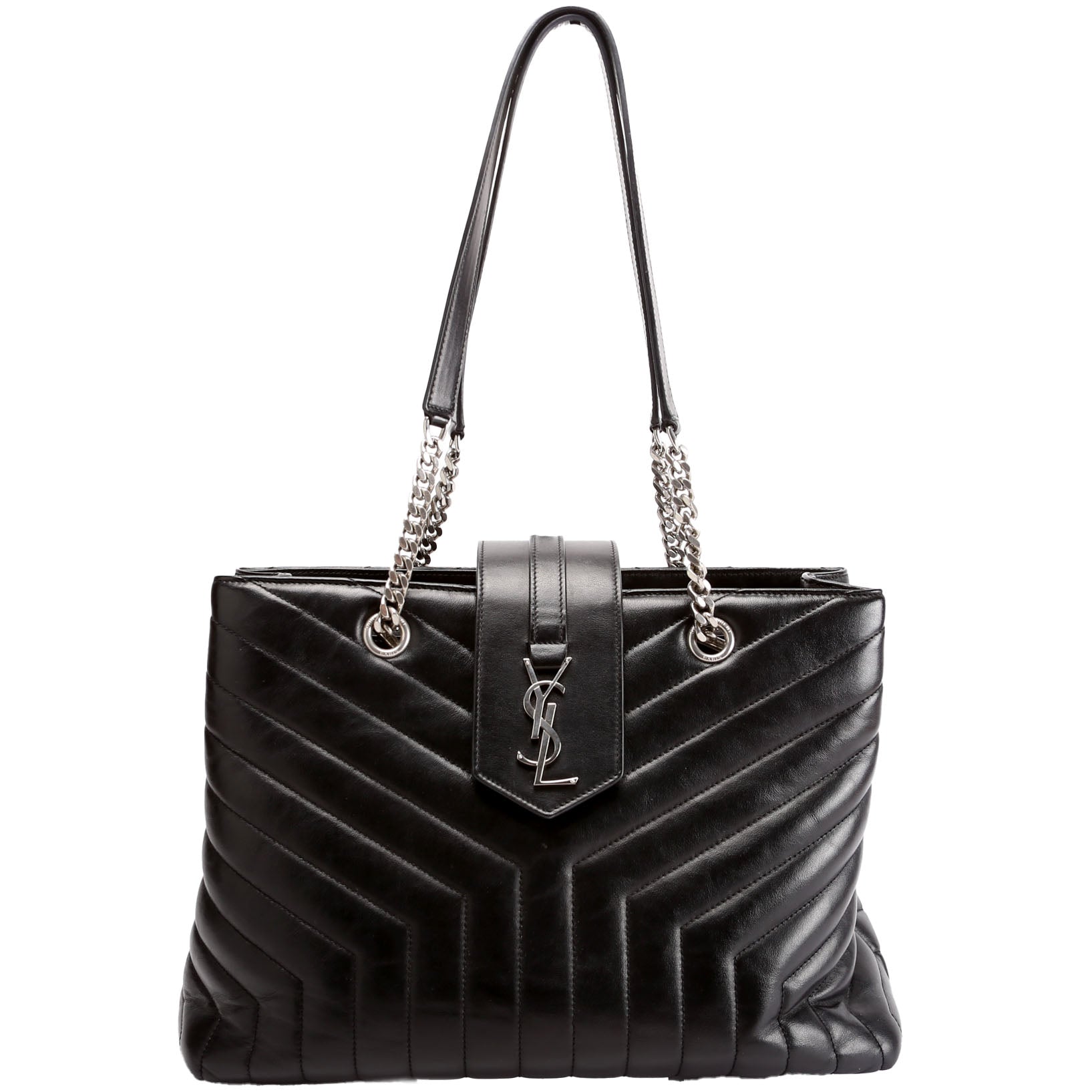 YSL Saint Laurent Saint Laurent Loulou Shopper Bag Black Large Tote Bag