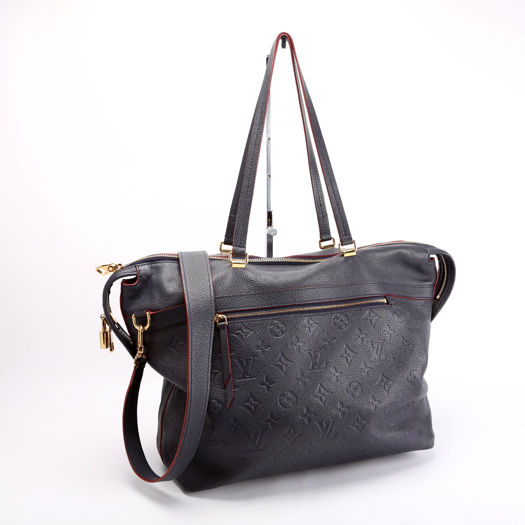 Louis Vuitton Boetie MM Navy Empreinte Red Handbag