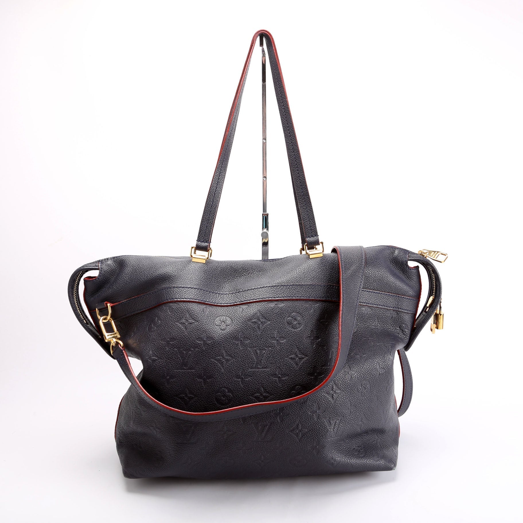 Louis Vuitton Boetie MM Navy Empreinte Red Handbag