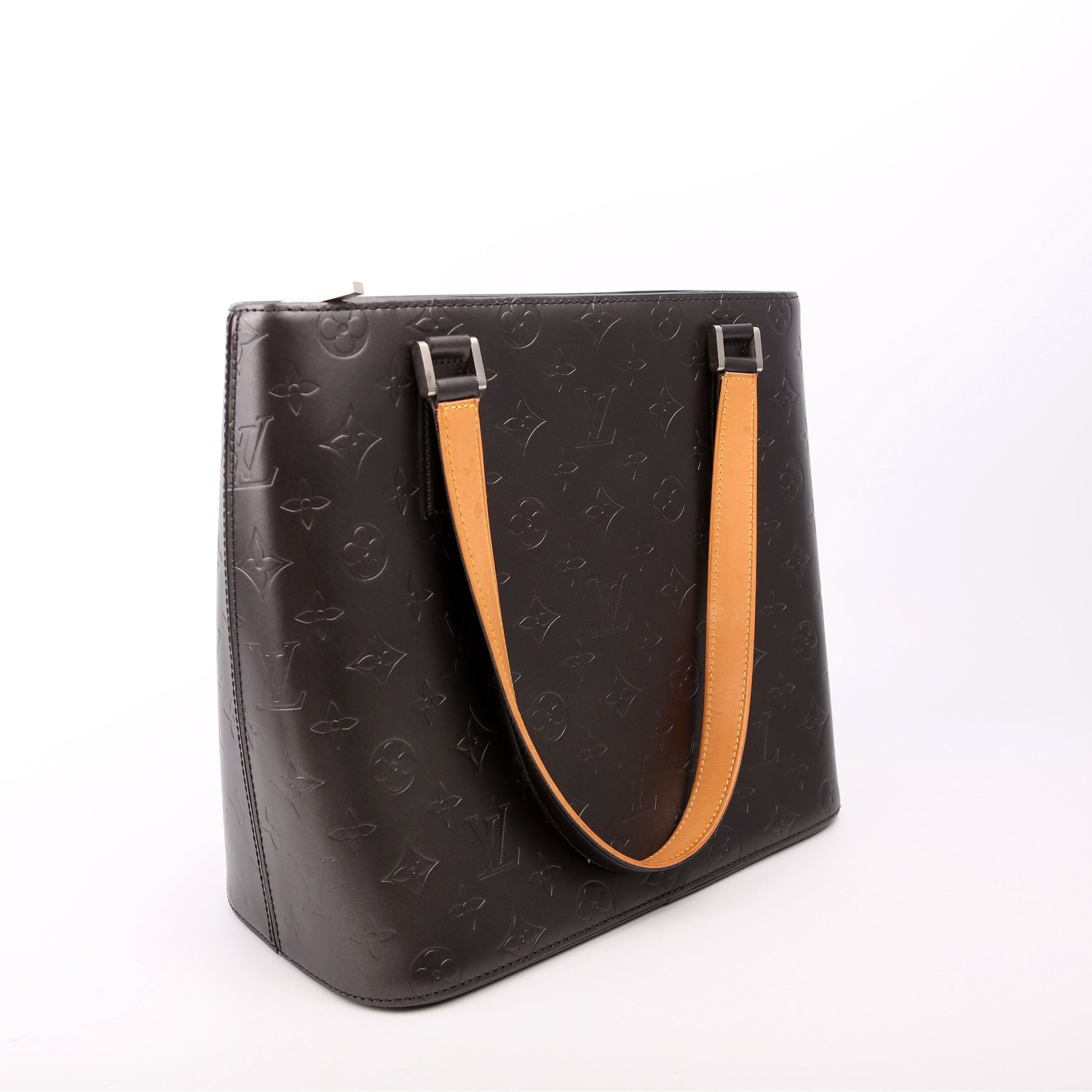 Louis Vuitton Stockton Matte Monogram Grey Leather Handbag