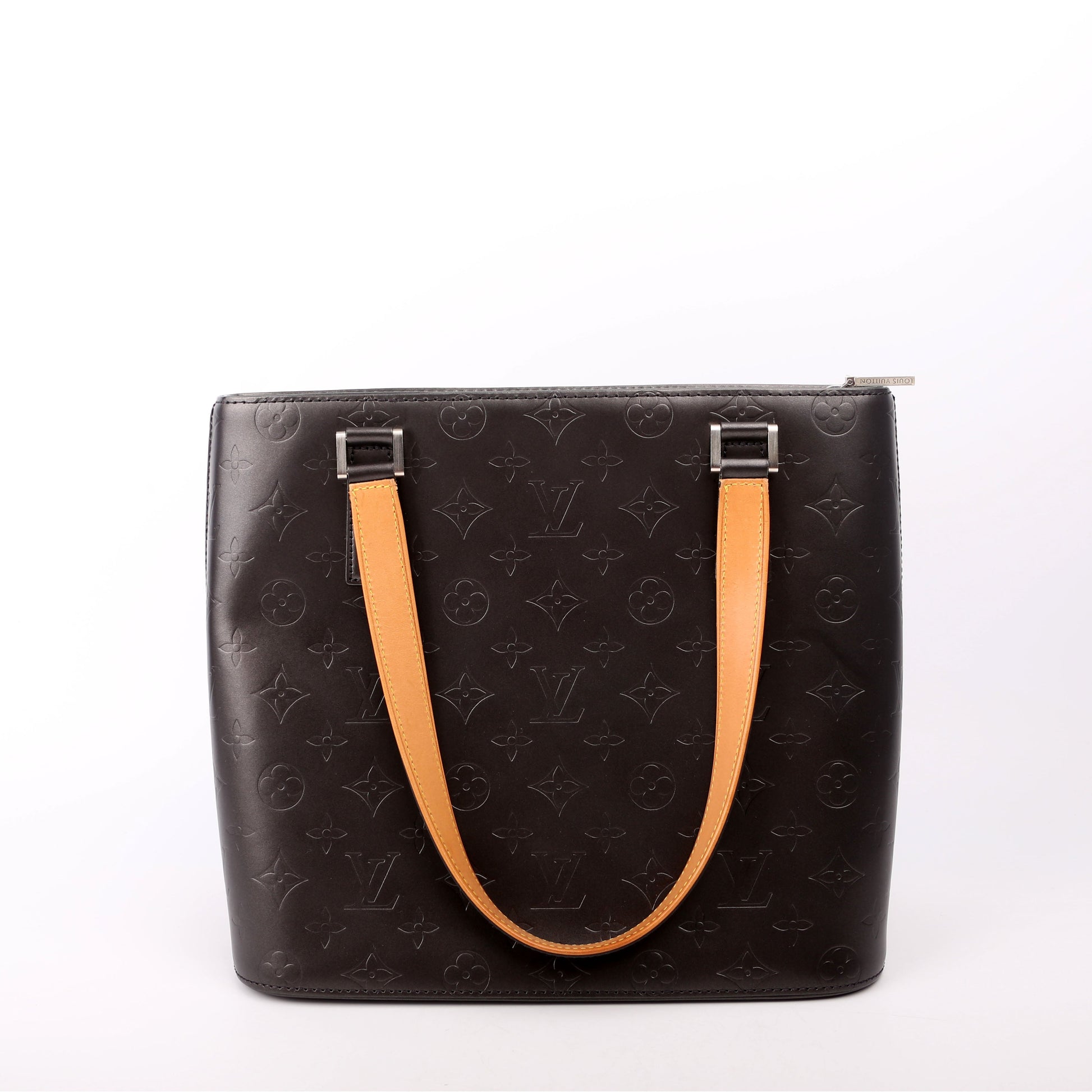 Louis Vuitton Stockton Matte Monogram Grey Leather Handbag
