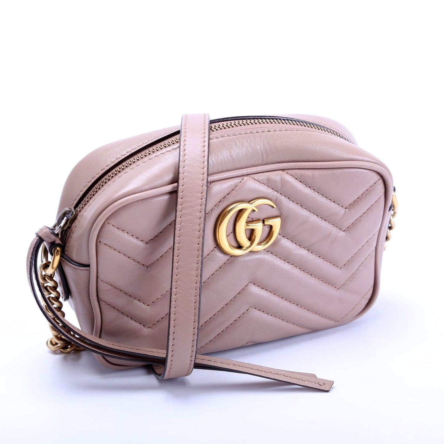Gucci Marmont Camera Bag Tan Mini Travel Bag