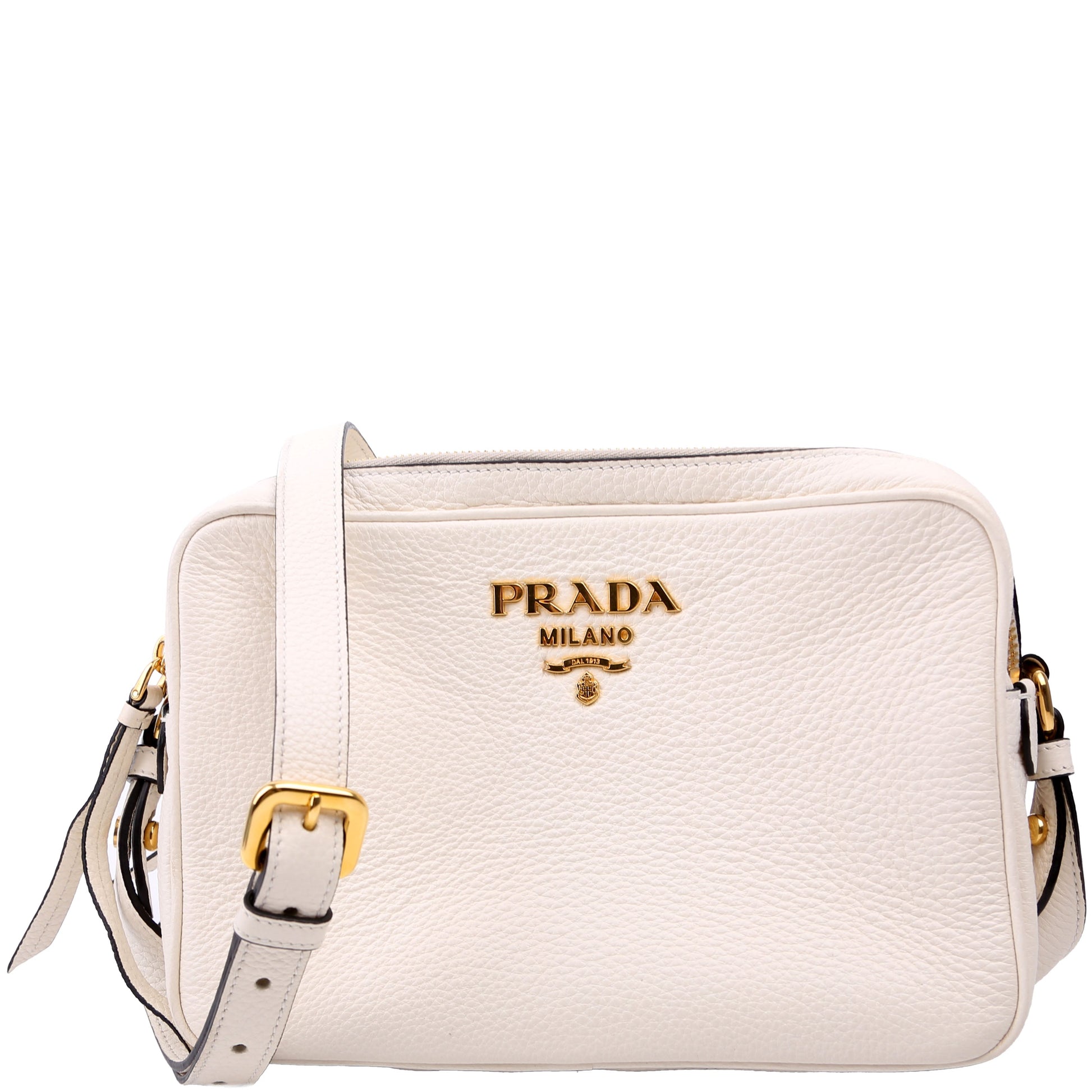 Prada Vitello Phenix Shoulder Bag White
