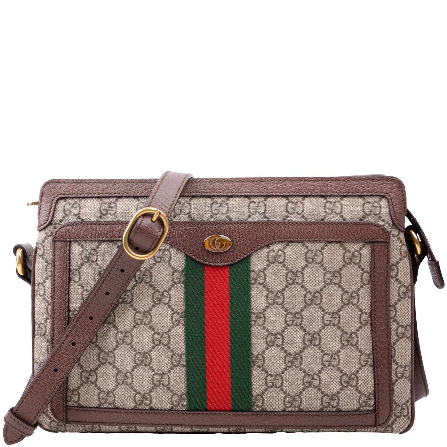 Gucci GG Supreme Ophidia Brown Medium Shoulder Bag