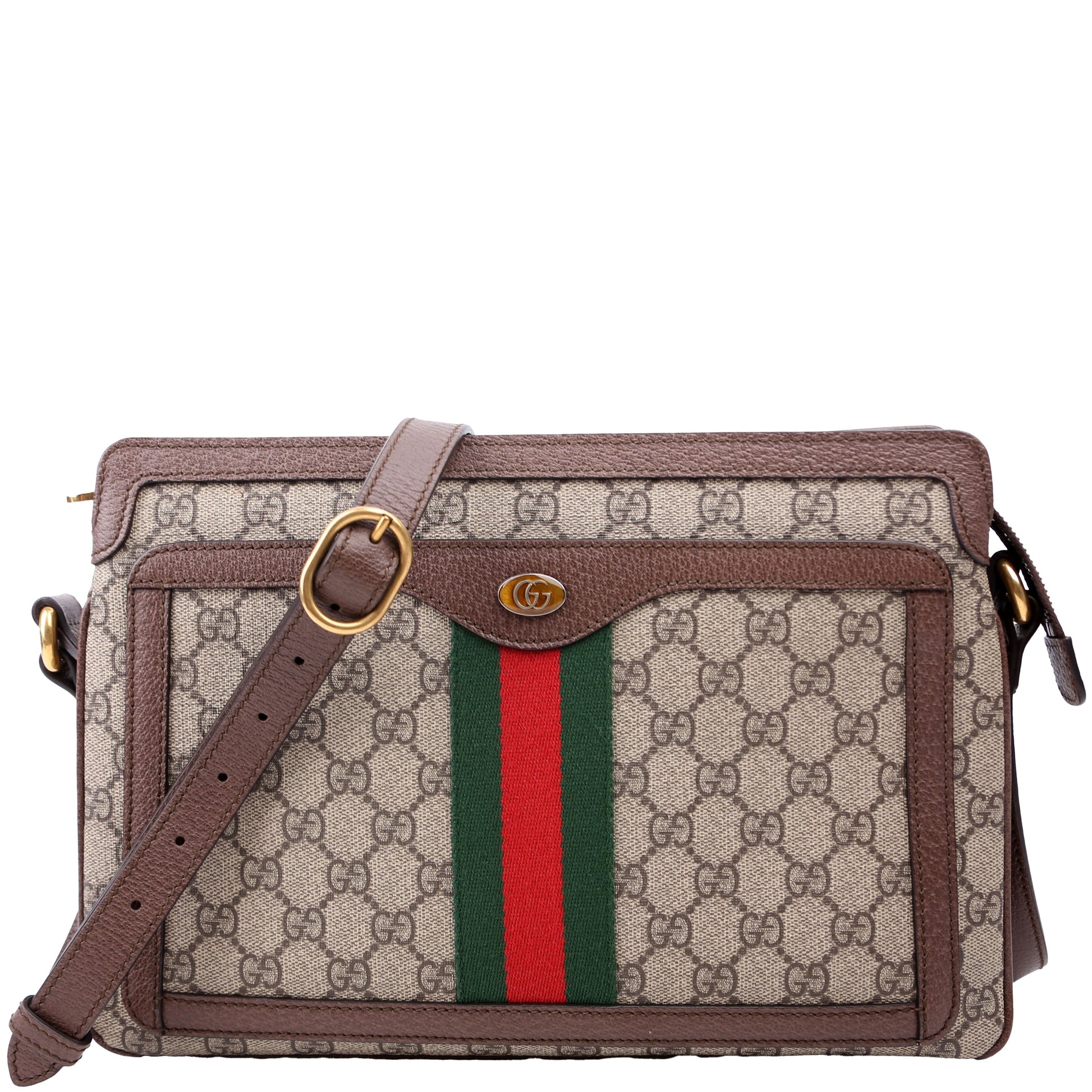Gucci GG Supreme Ophidia Brown Medium Shoulder Bag